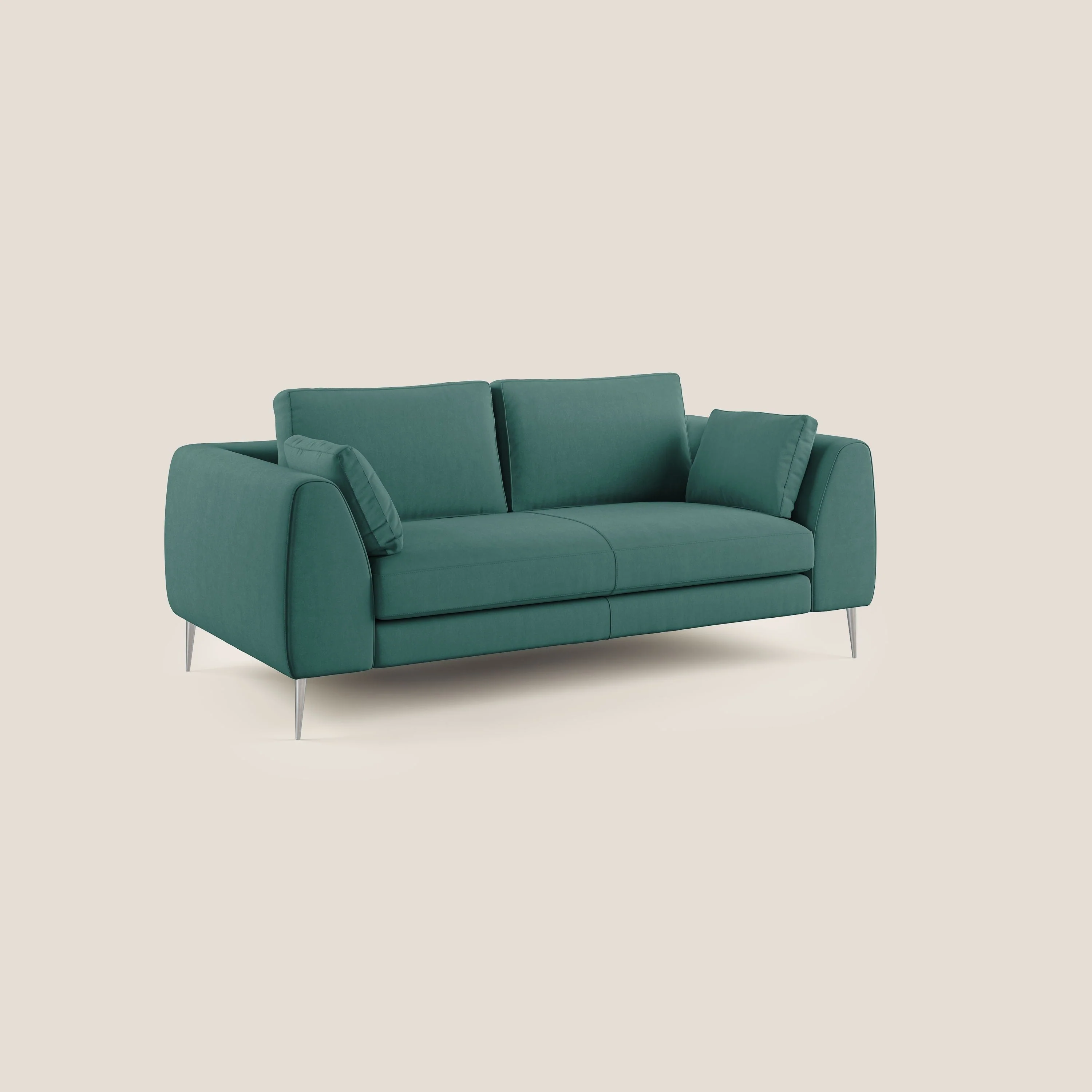 Plano canapé moderne en microfibre technique détachable T11 bleu canard - Image 2