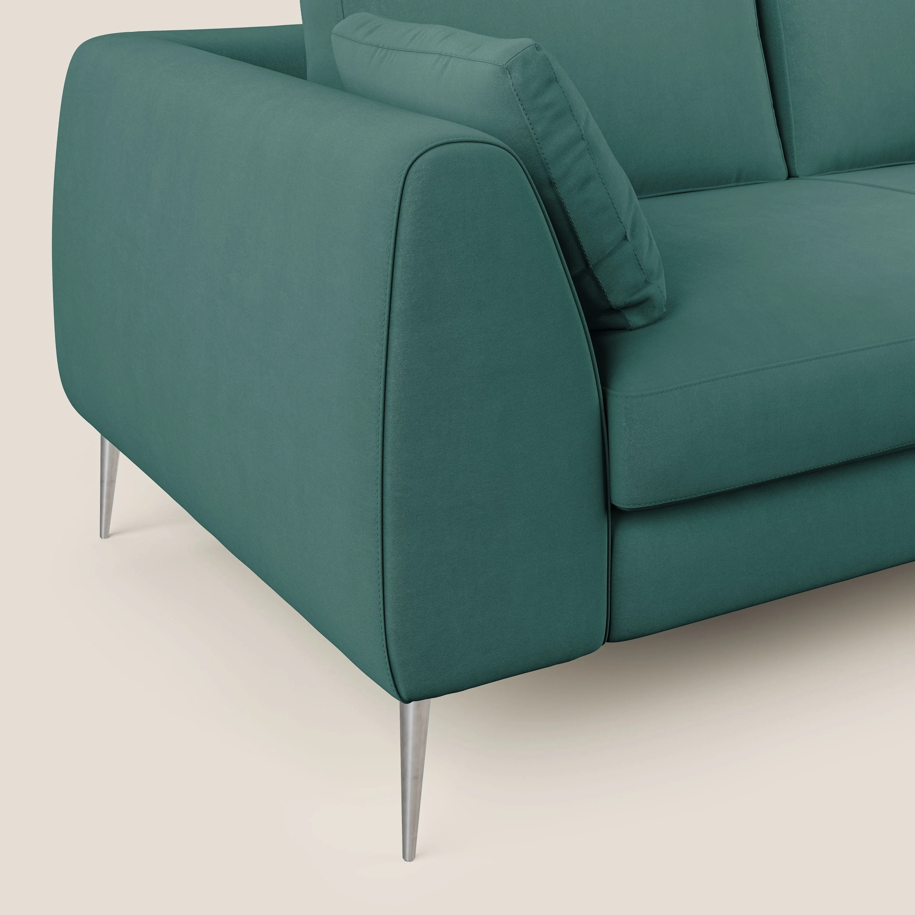 Plano canapé moderne en microfibre technique détachable T11 bleu canard - Image 5