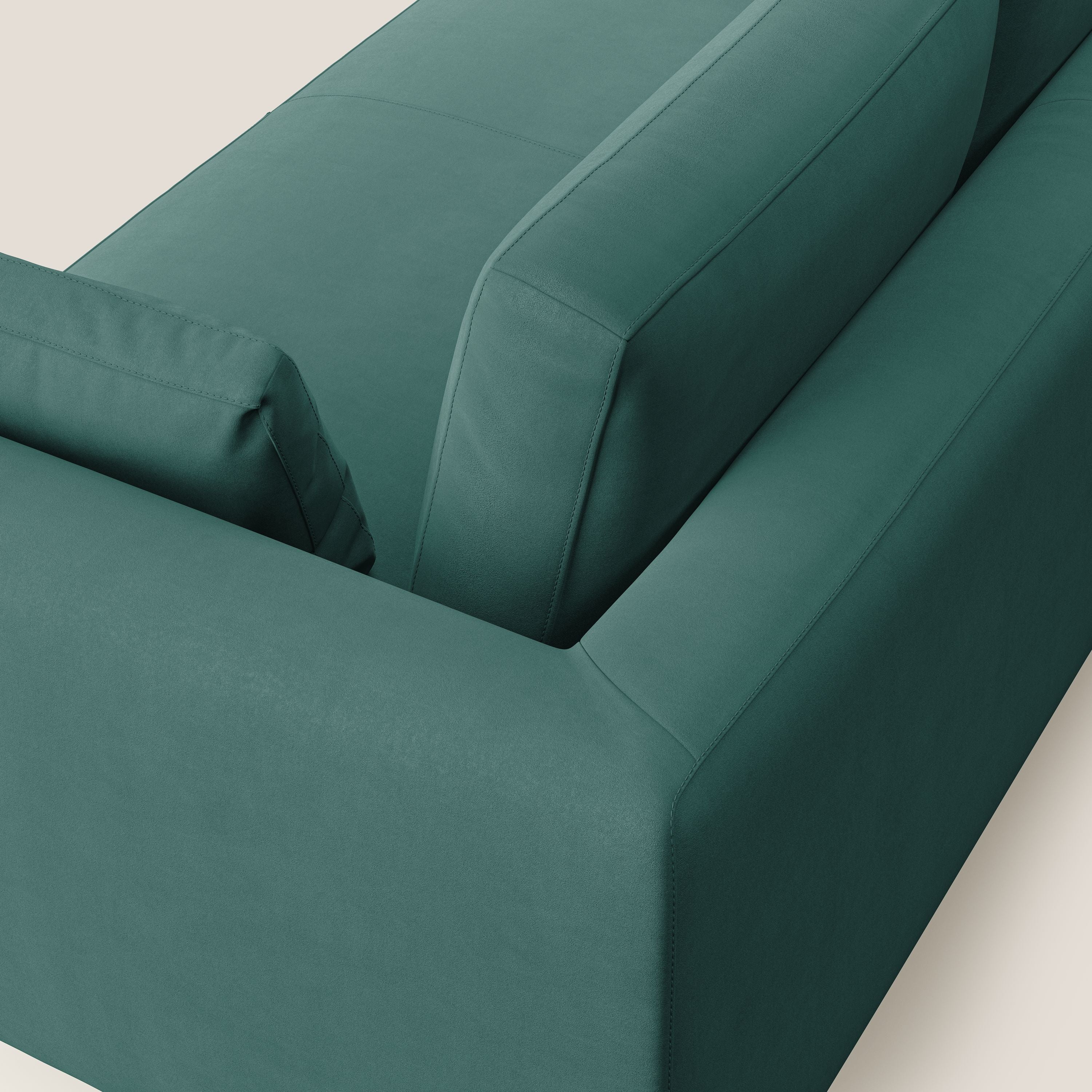 Plano canapé moderne en microfibre technique détachable T11 bleu canard - Image 6