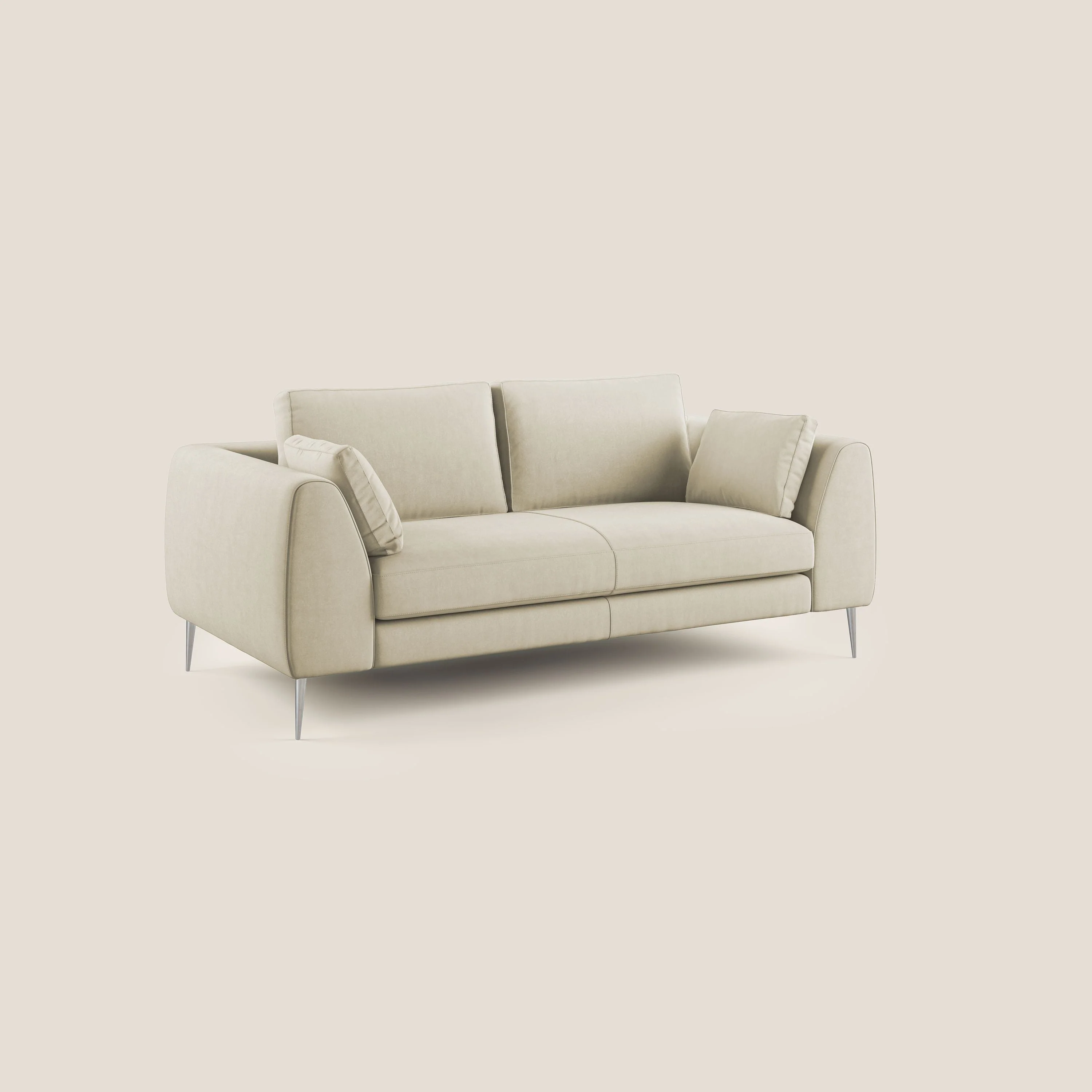 Plano canapé moderne en microfibre technique détachable T11 crème - Image 2