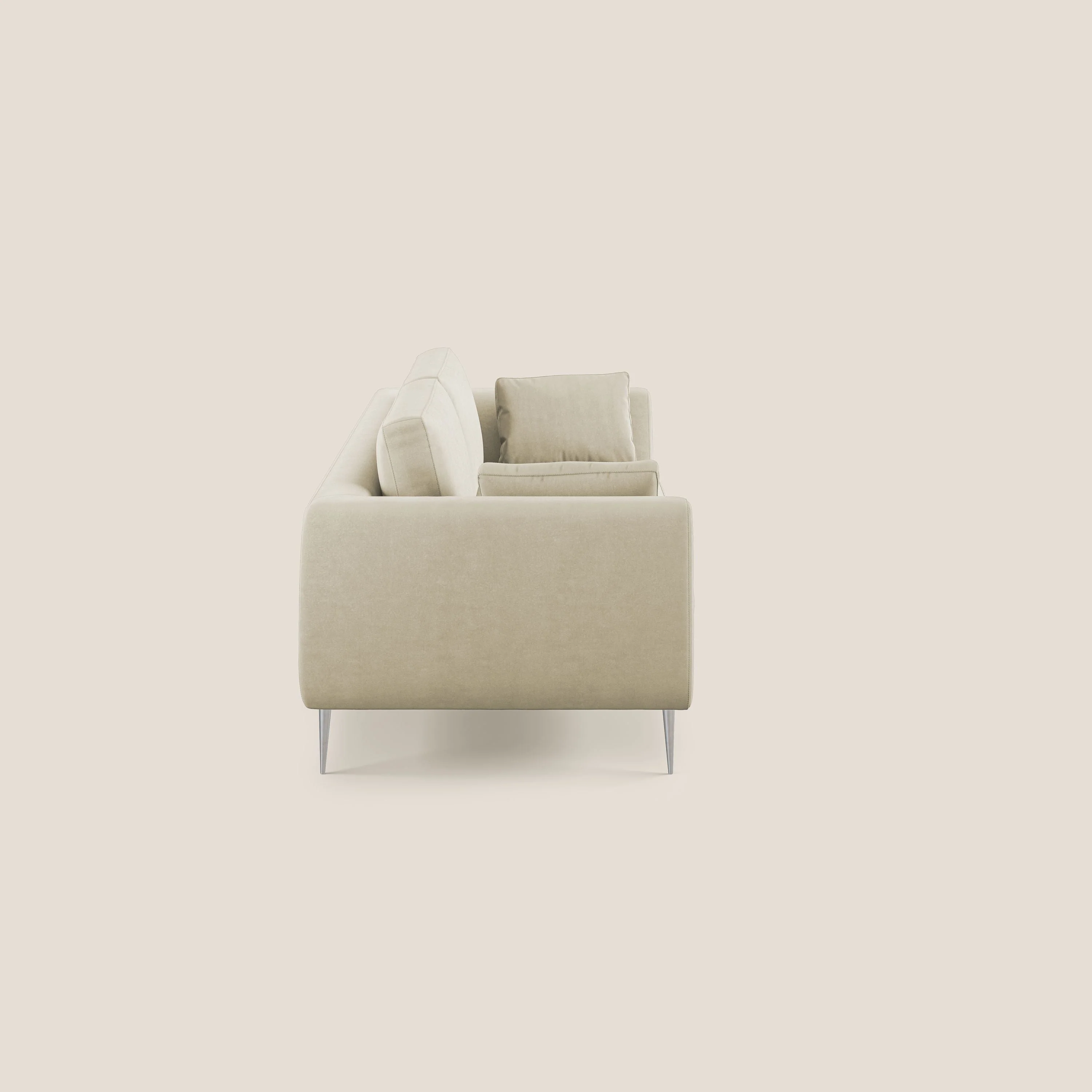 Plano canapé moderne en microfibre technique détachable T11 crème - Image 3