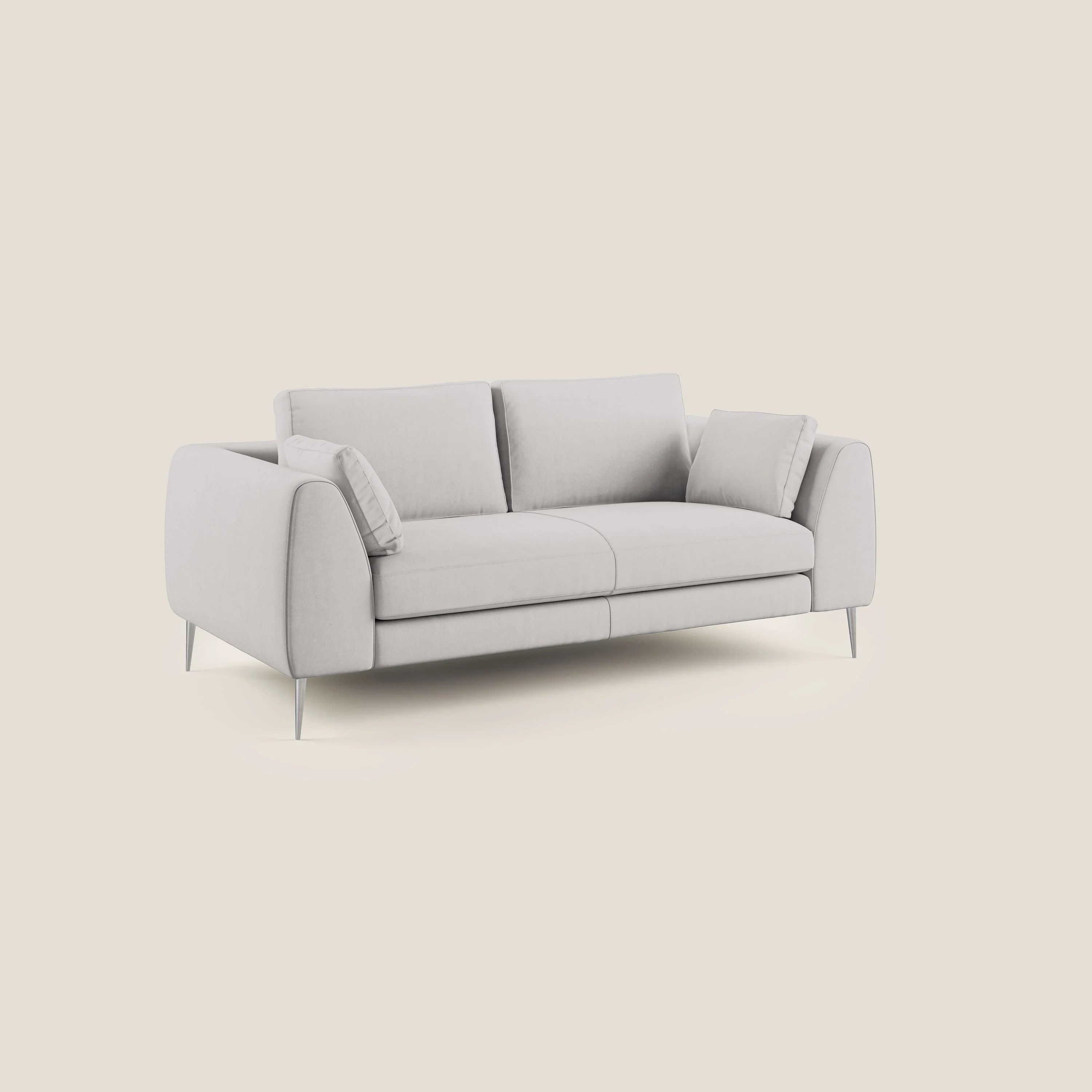 Plano canapé moderne en microfibre technique détachable T11 gris clair - Image 2