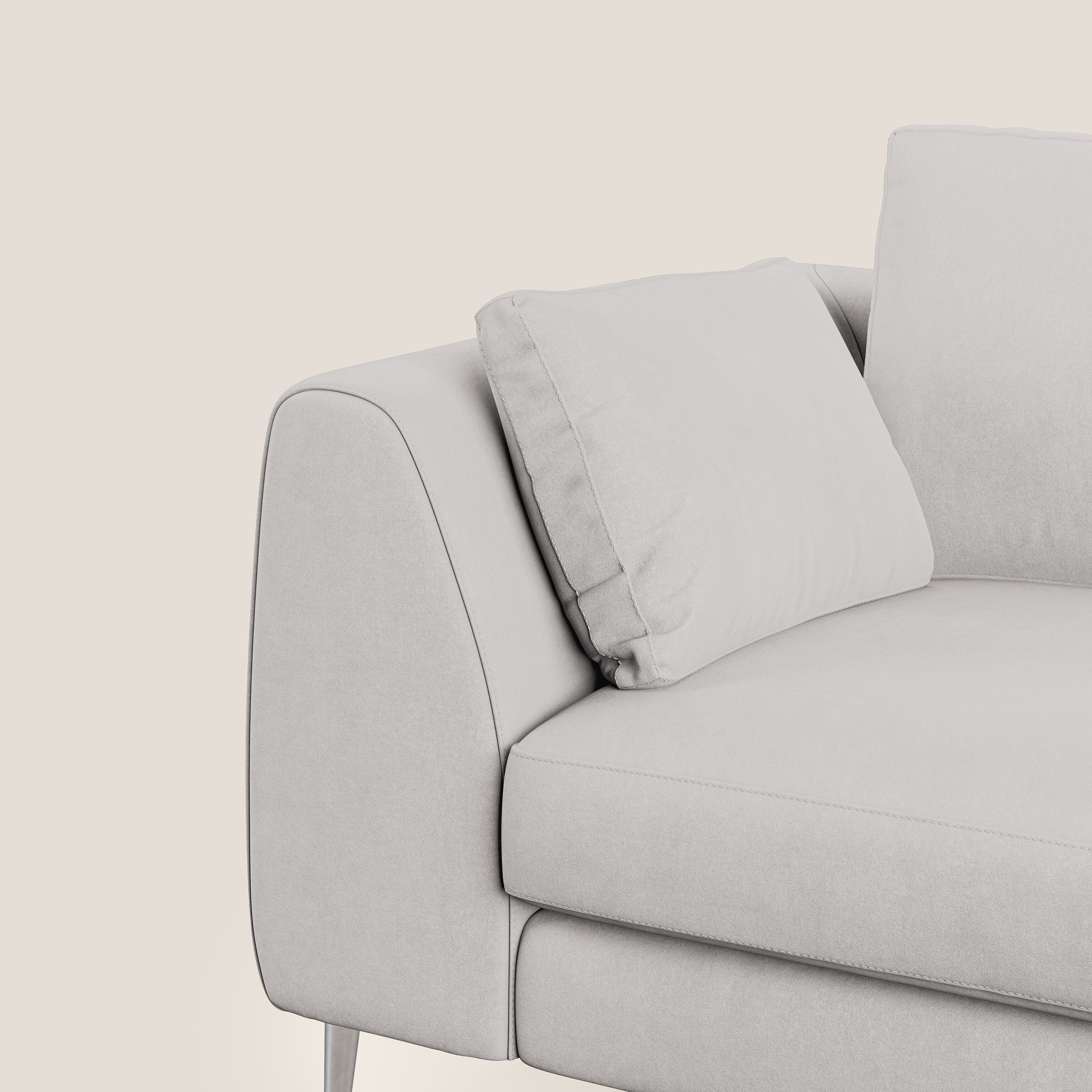 Plano canapé moderne en microfibre technique détachable T11 gris clair - Image 7