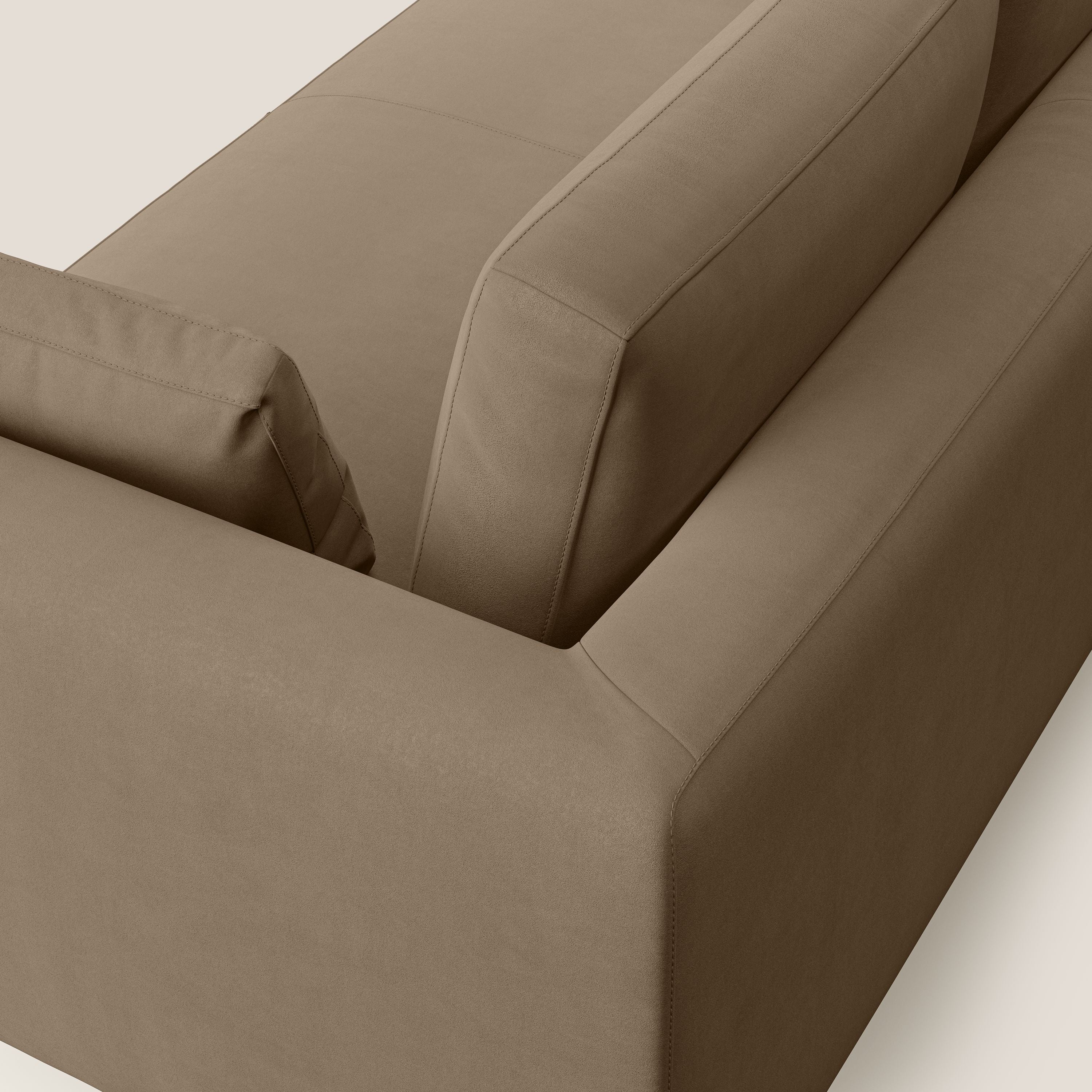 Plano canapé moderne en microfibre technique détachable T11 marron - Image 6