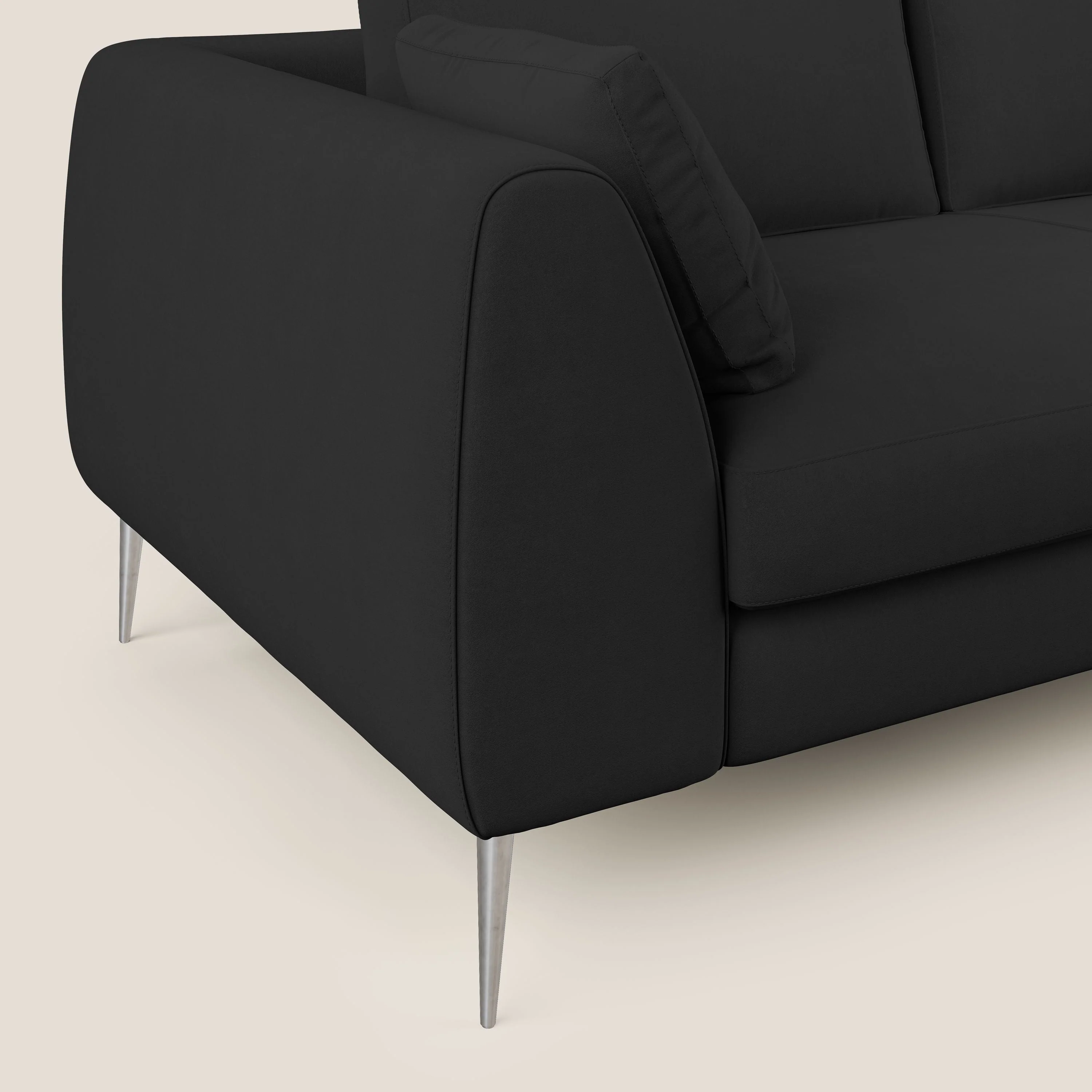 Plano canapé moderne en microfibre technique détachable T11 noir - Image 5