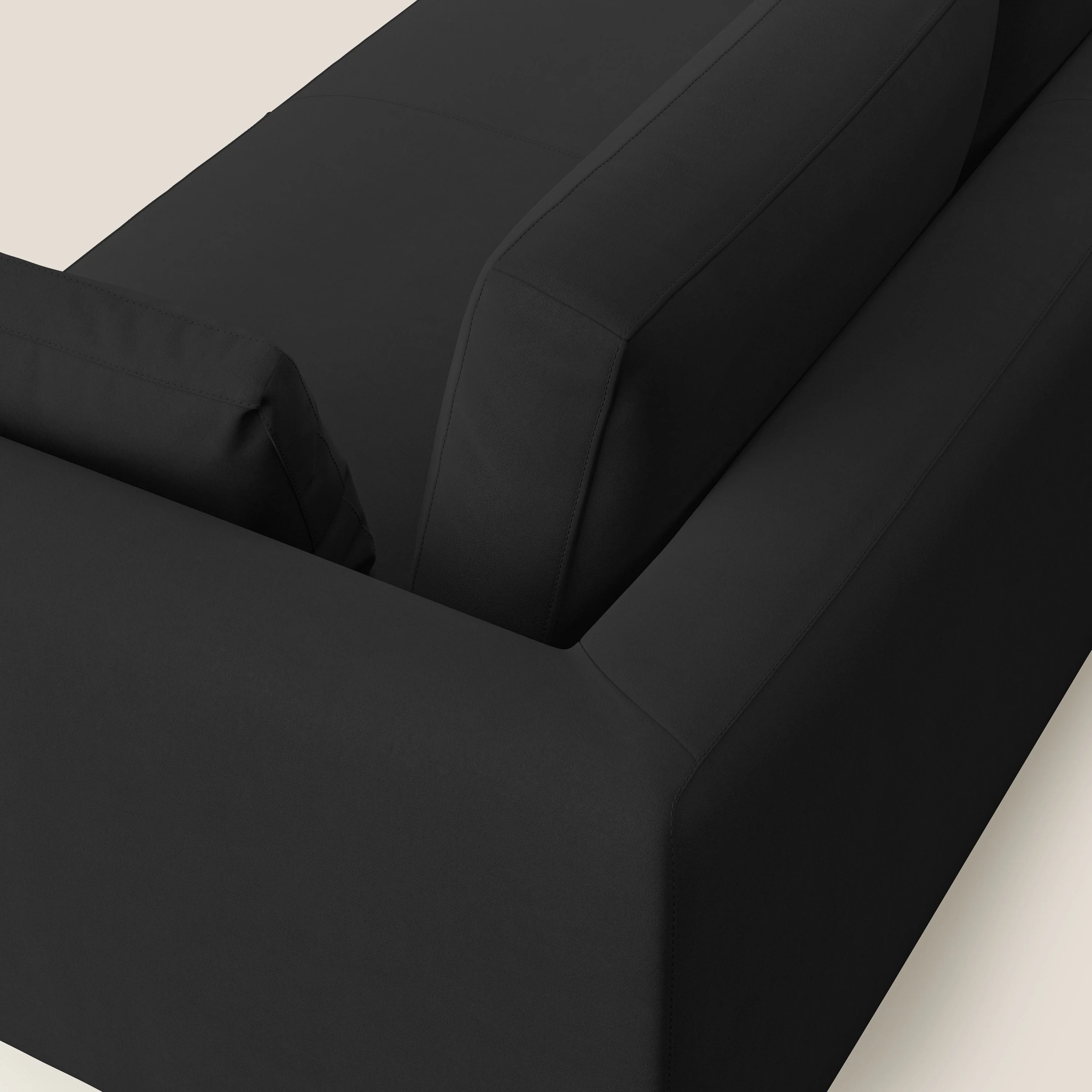 Plano canapé moderne en microfibre technique détachable T11 noir - Image 6