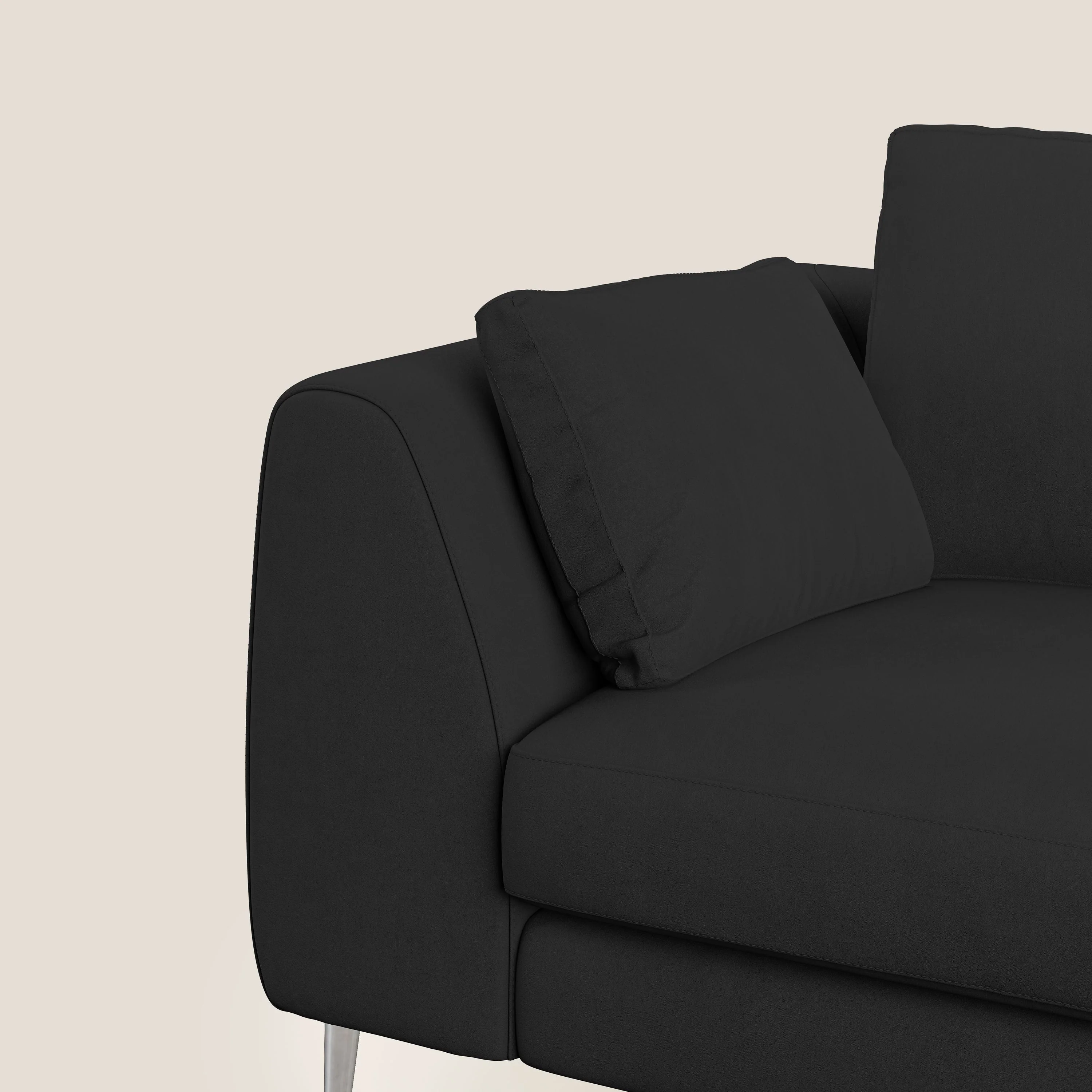 Plano canapé moderne en microfibre technique détachable T11 noir - Image 7