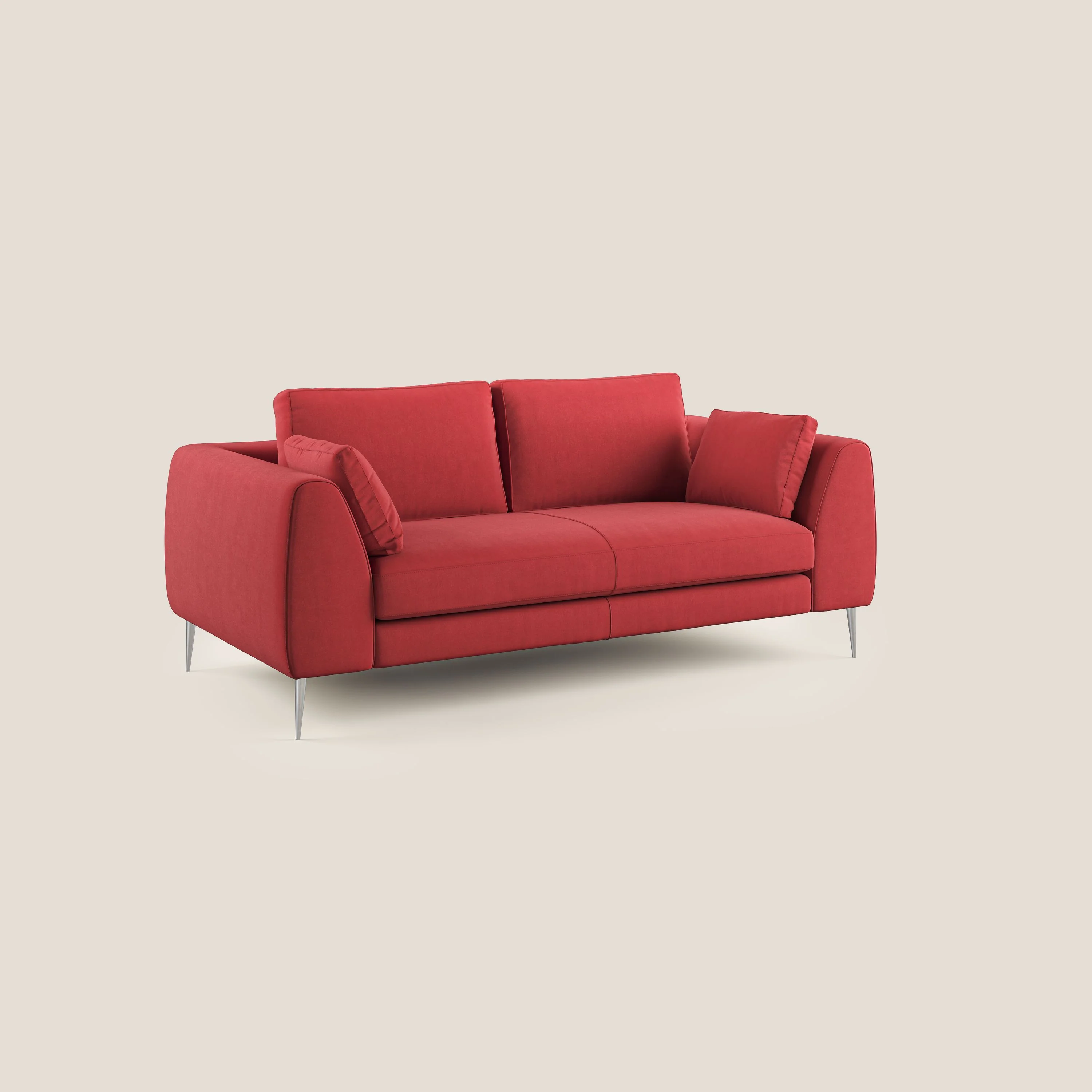 Plano canapé moderne en microfibre technique détachable T11 rouge - Image 3