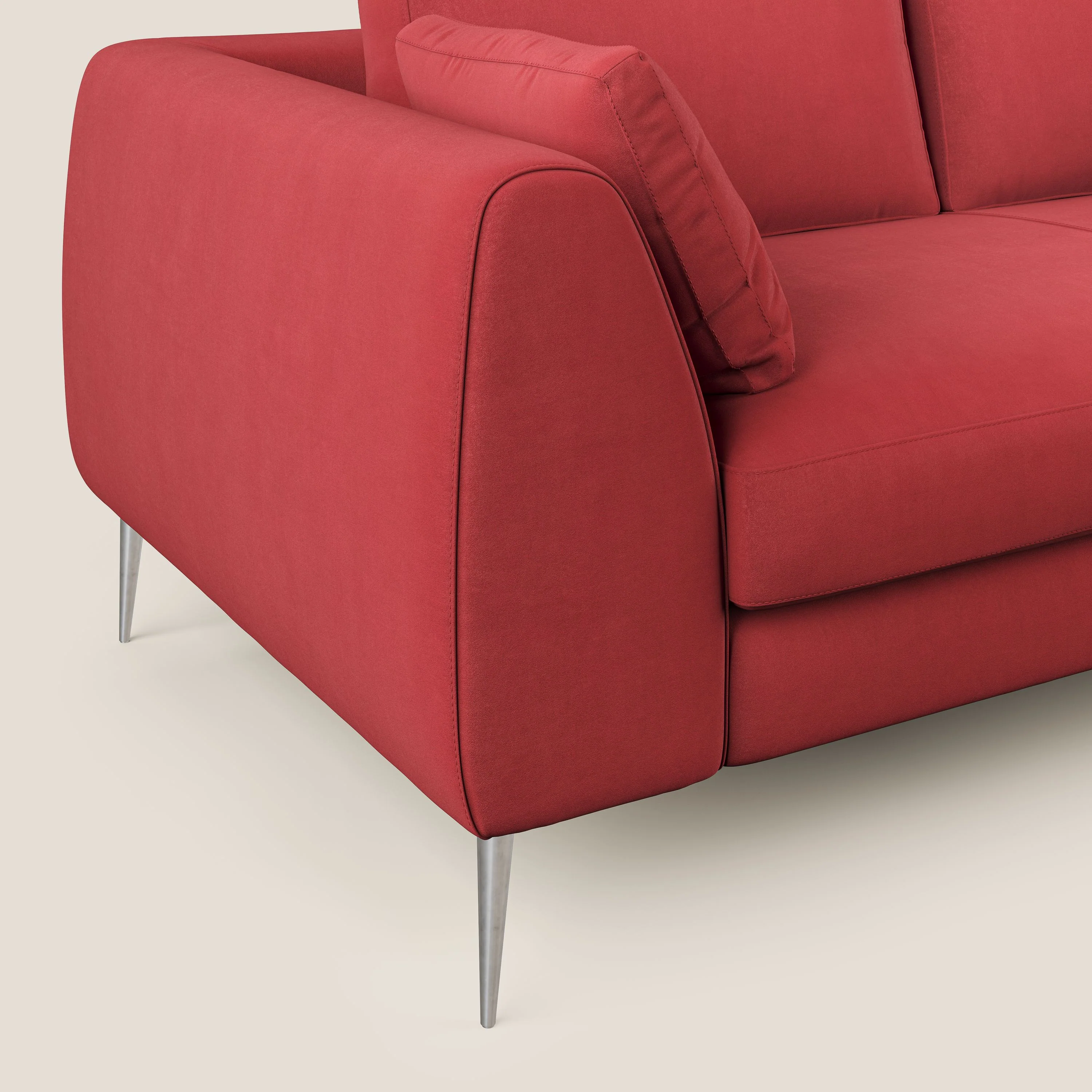Plano canapé moderne en microfibre technique détachable T11 rouge - Image 6