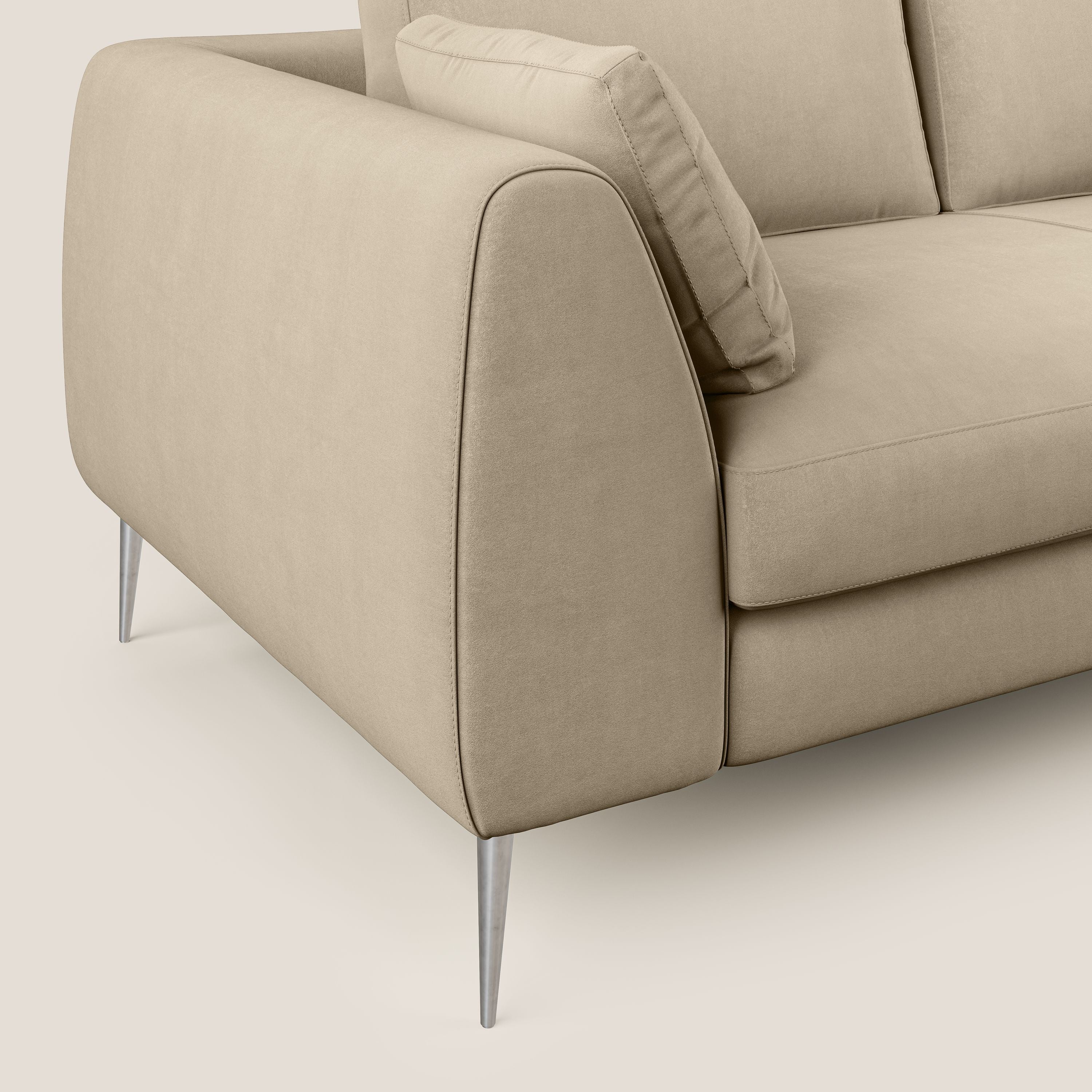 Plano canapé moderne en microfibre technique détachable T11 Taupe tortora - Image 5
