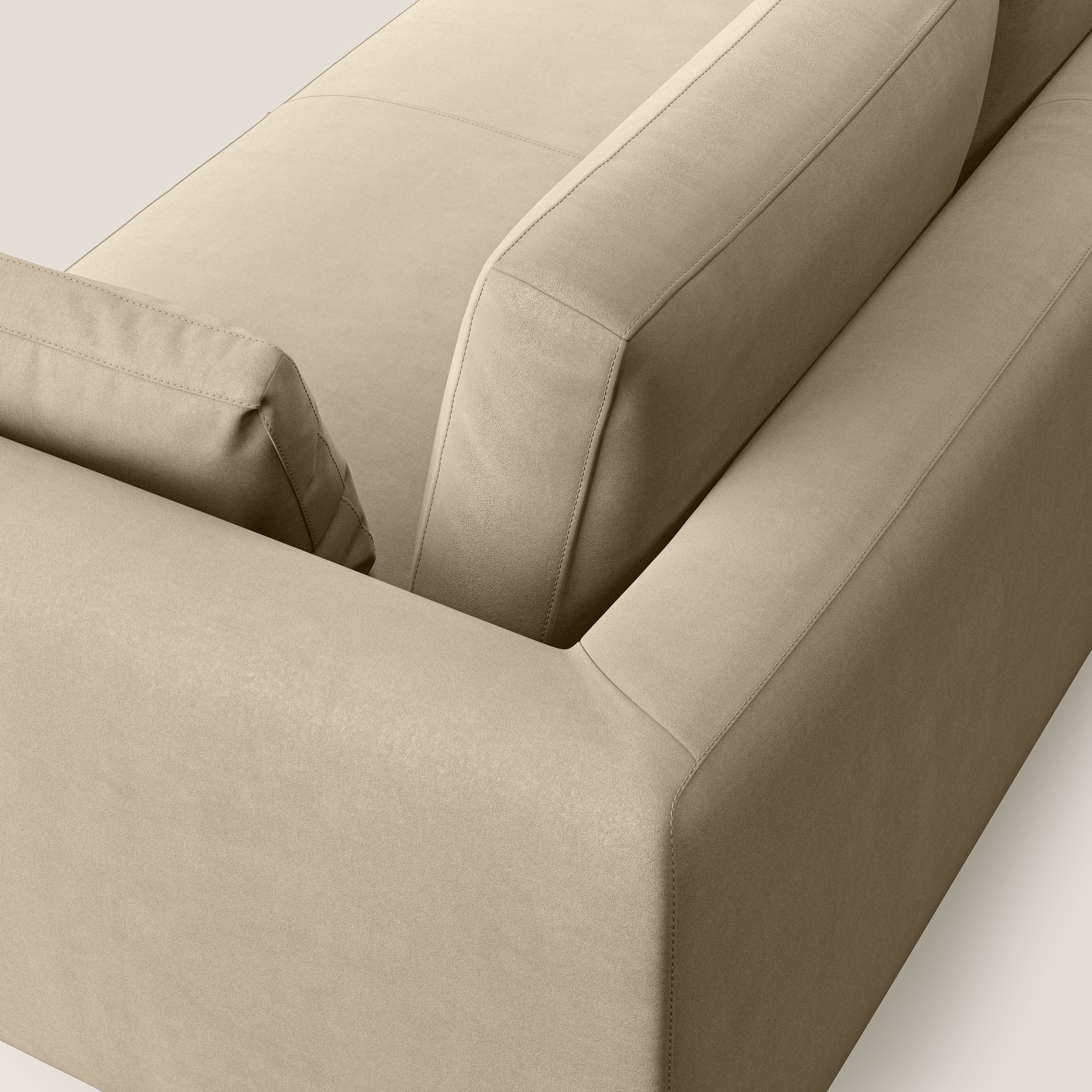 Plano canapé moderne en microfibre technique détachable T11 Taupe tortora - Image 6