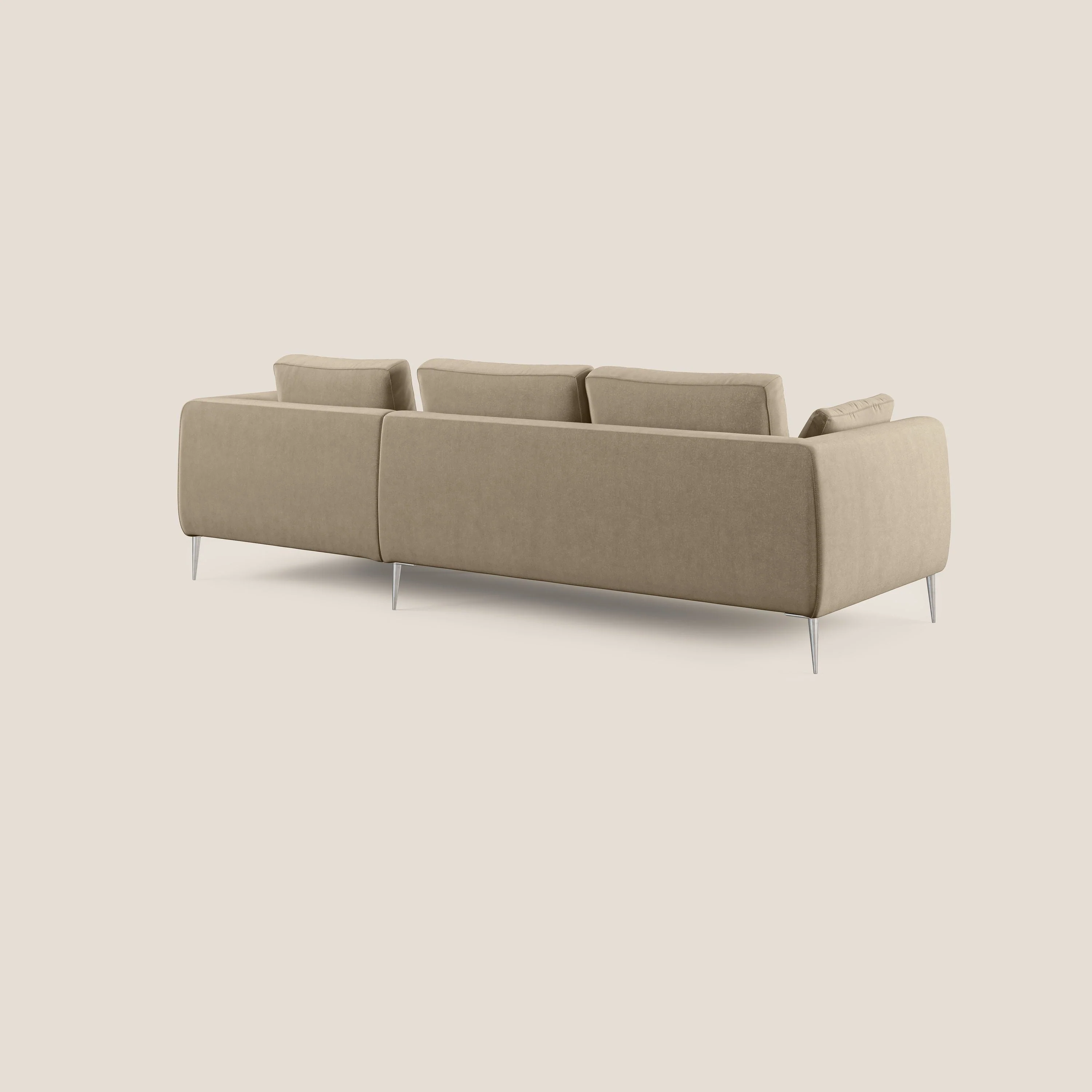Plano canapé d'angle moderne en microfibre technique détachable T11 Taupe tortora - Image 4