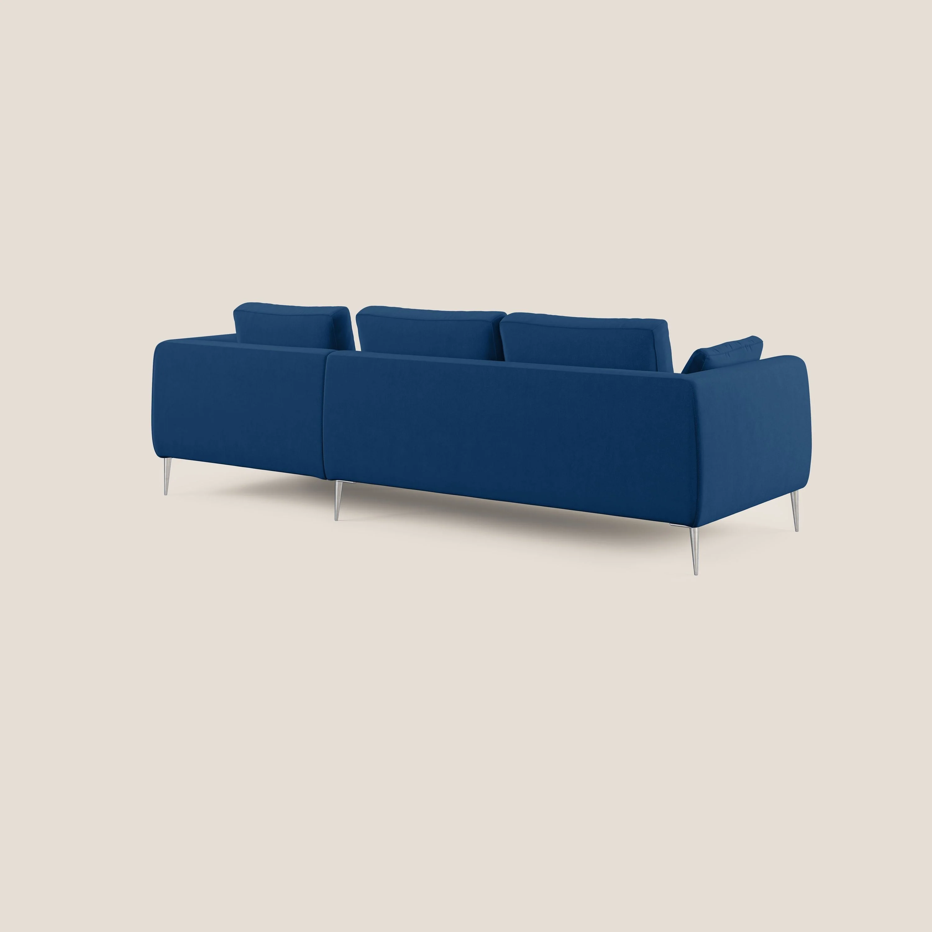Plano canapé d'angle moderne en microfibre technique détachable T11 bleu - Image 4