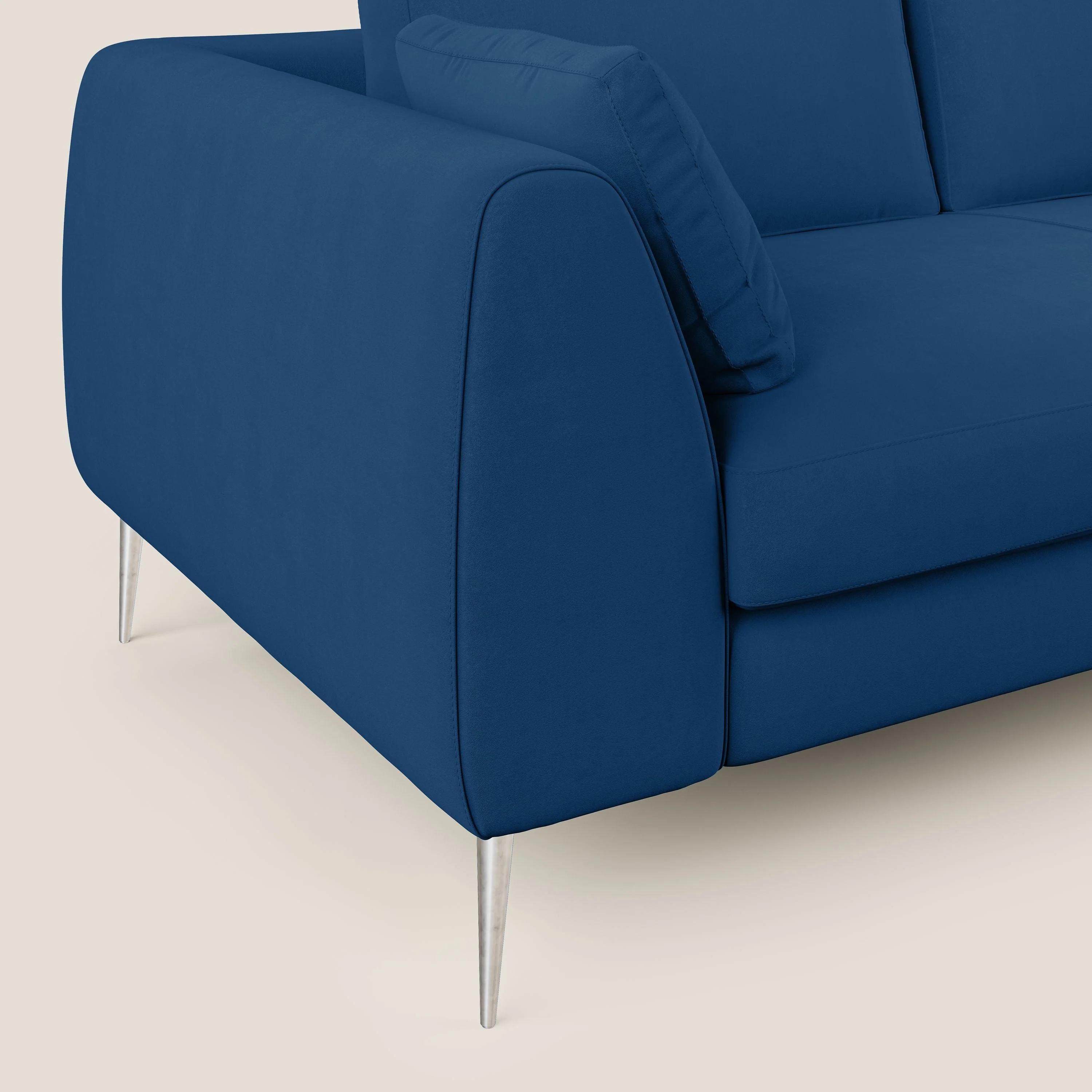 Plano canapé d'angle moderne en microfibre technique détachable T11 bleu - Image 5