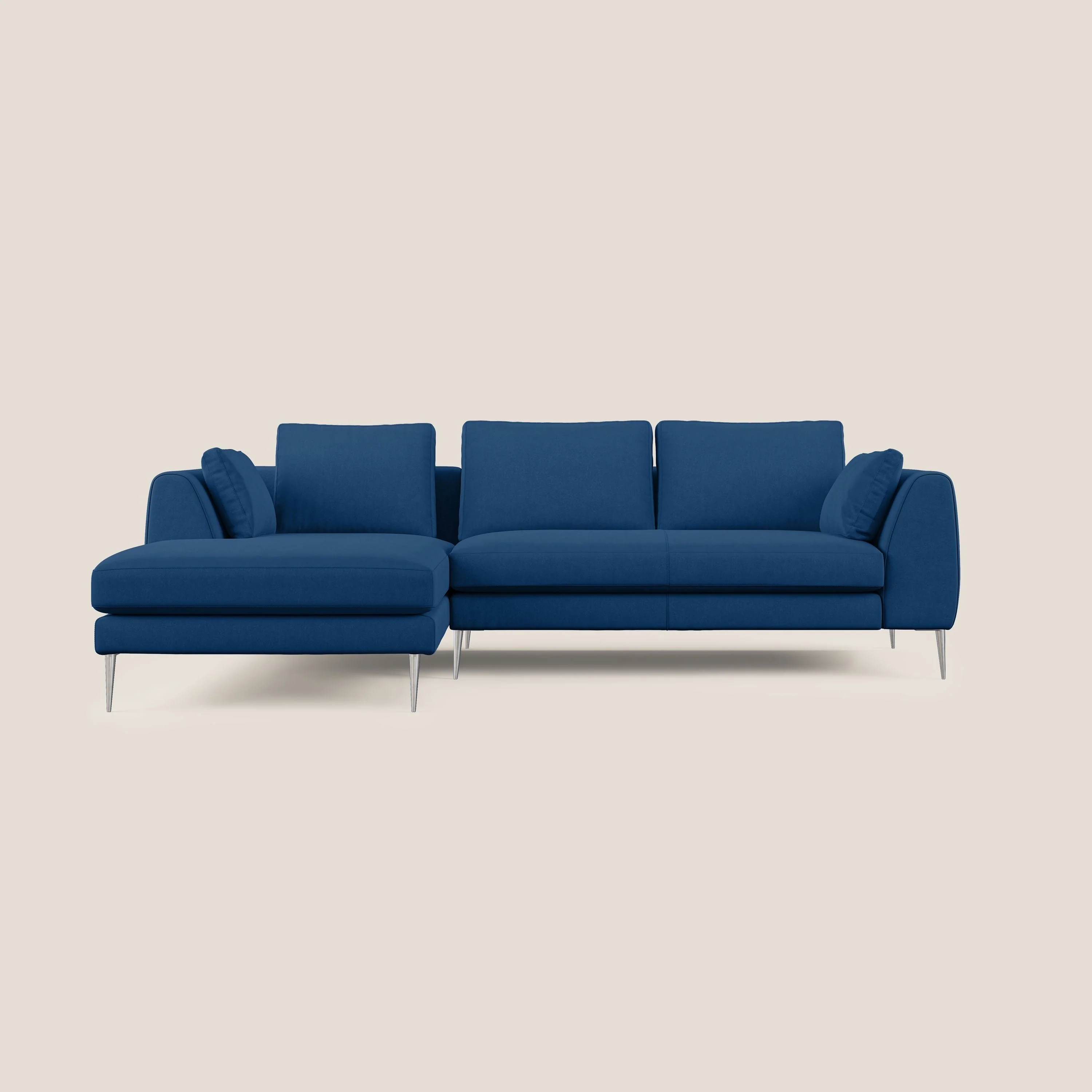 Plano canapé d'angle moderne en microfibre technique détachable T11 bleu - Image 7
