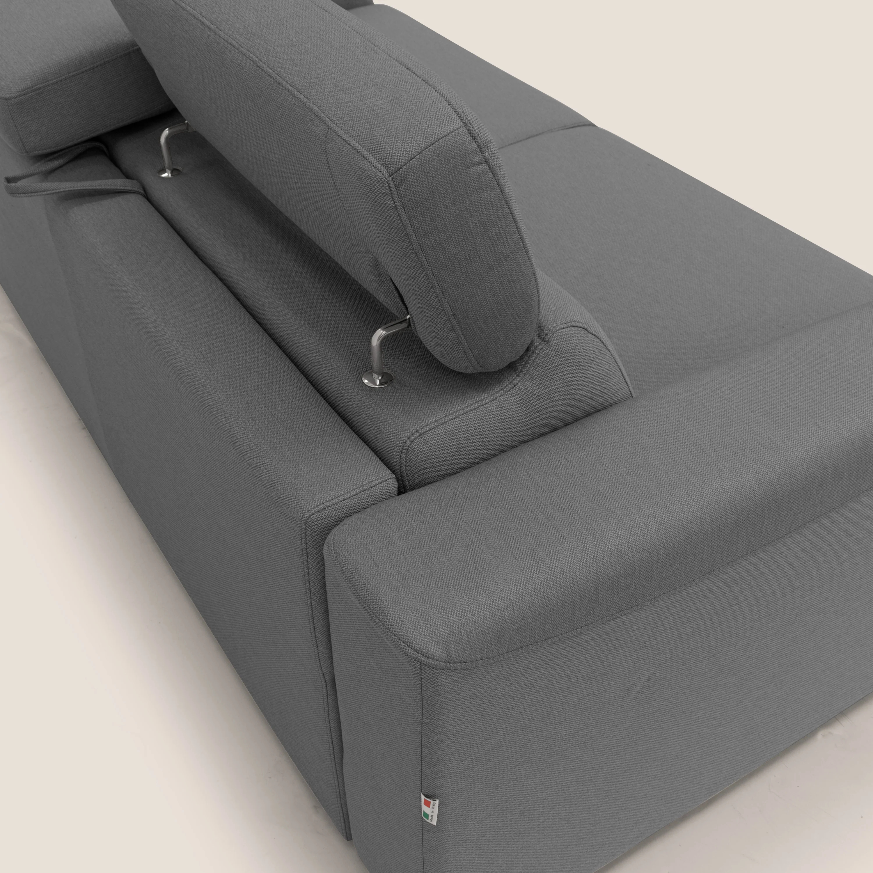 Poseidon canapé lit convertible + RELAX électrique en tissu imperméable détachable T05 anthracite - Image 12