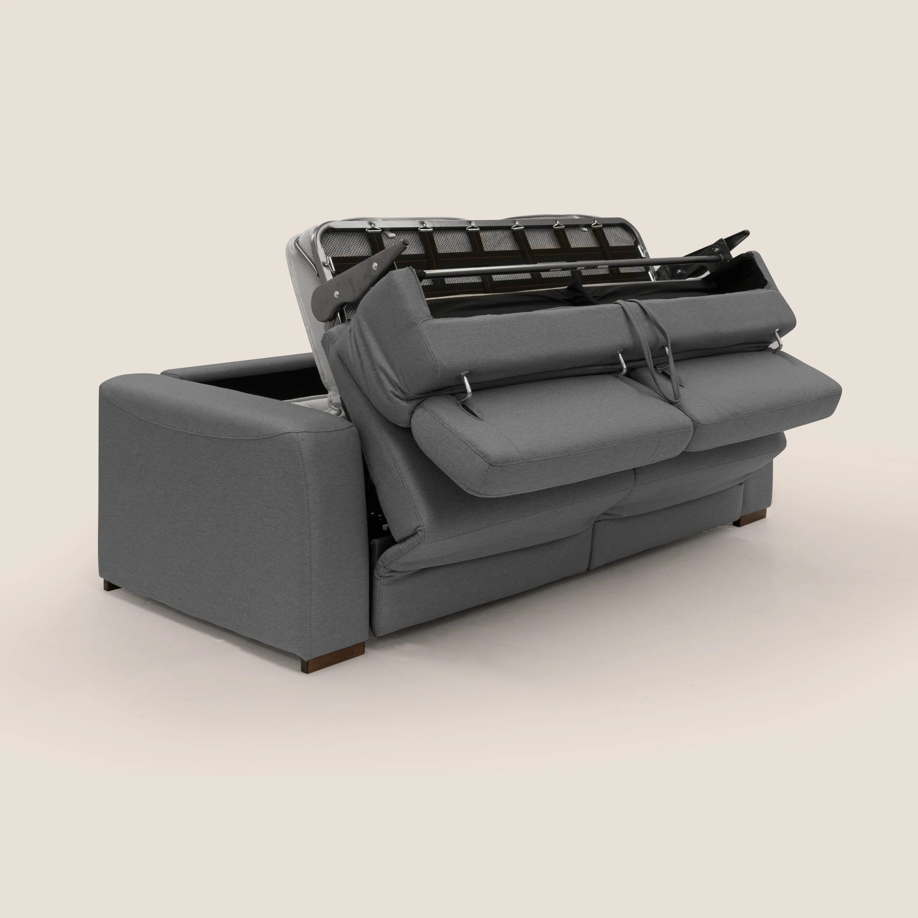 Poseidon canapé lit convertible + RELAX électrique en tissu imperméable détachable T05 anthracite - Image 3