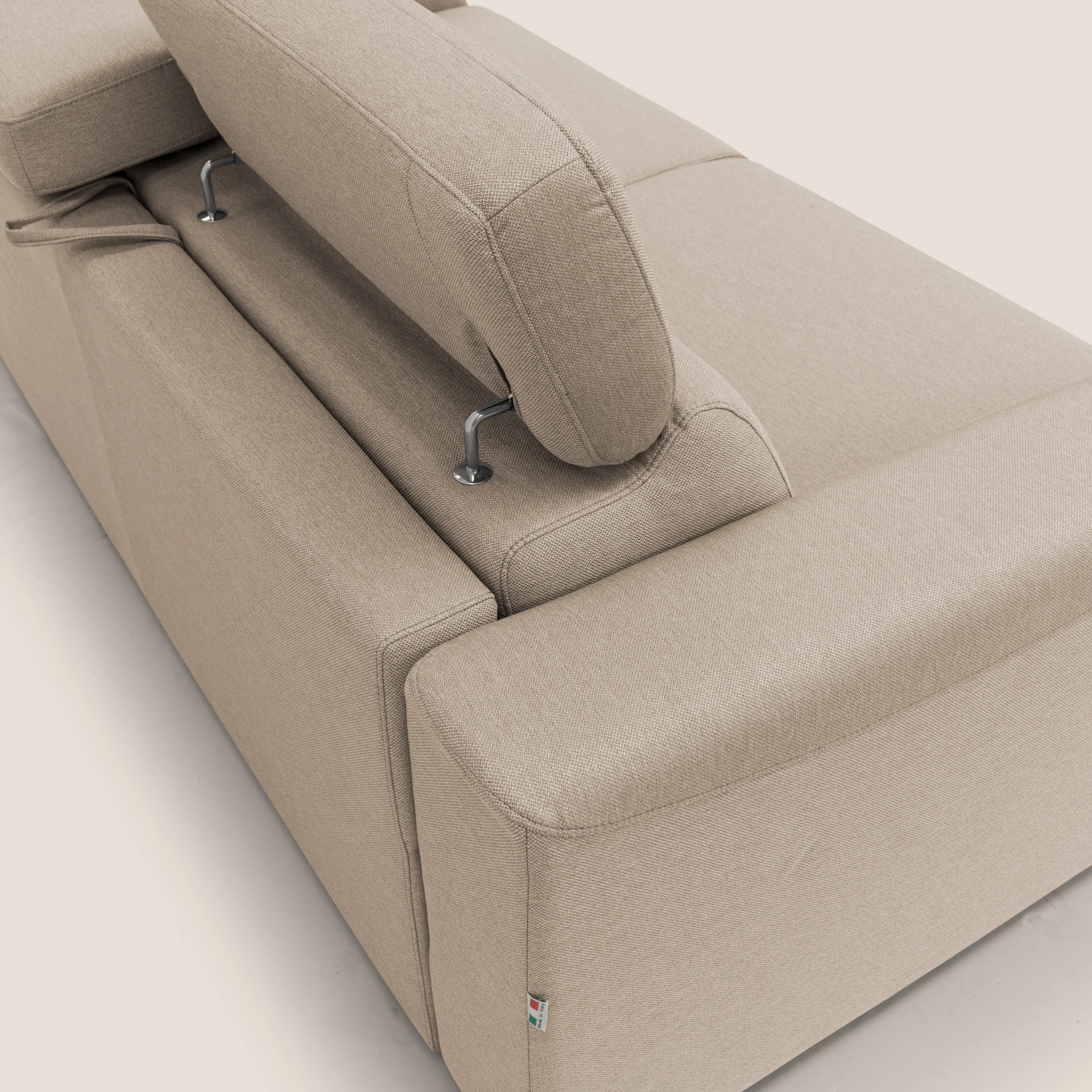 Poseidon canapé lit convertible + RELAX électrique en tissu imperméable détachable T05 beige - Image 12