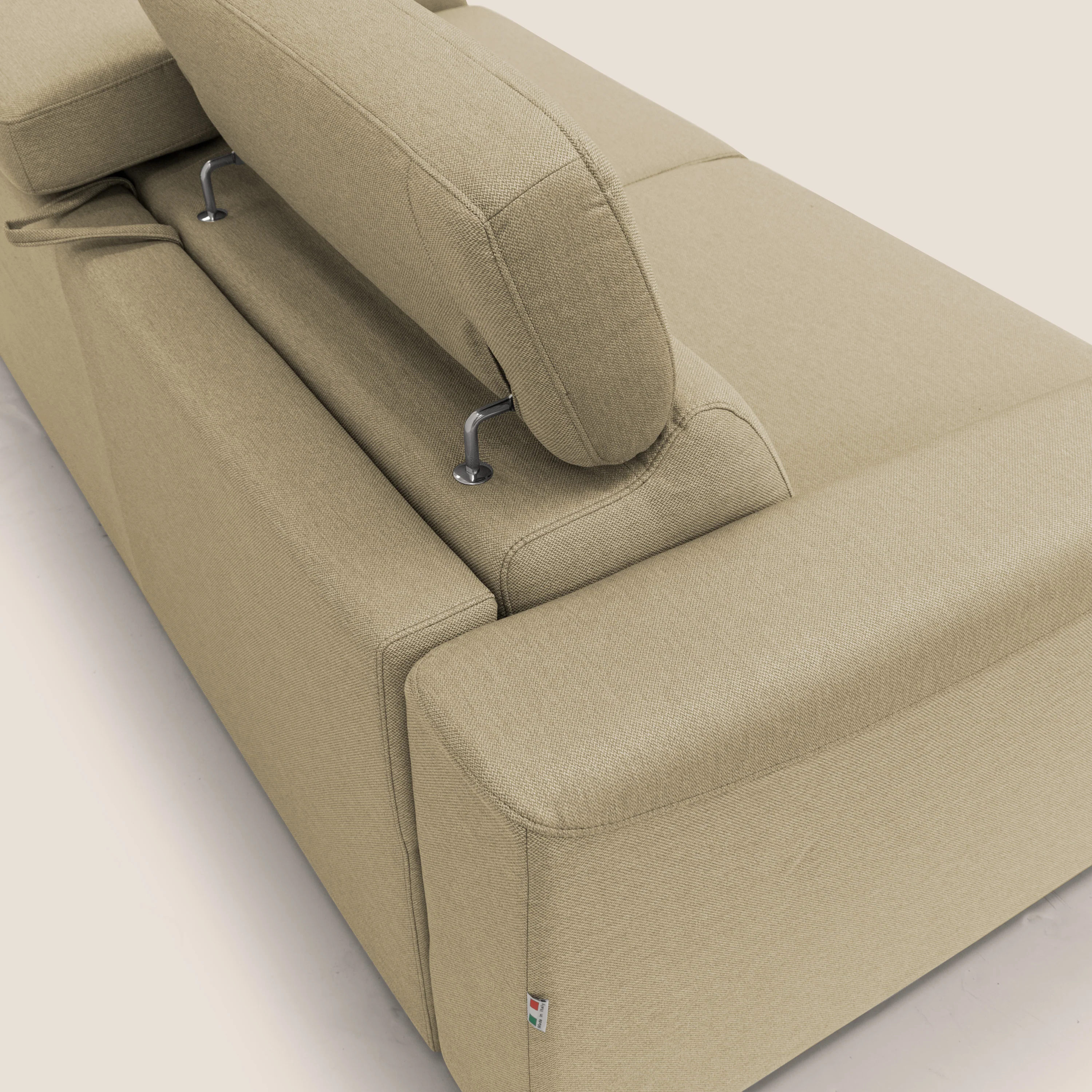 Poseidon canapé lit convertible + RELAX électrique en tissu imperméable détachable T05 chameau - Image 12