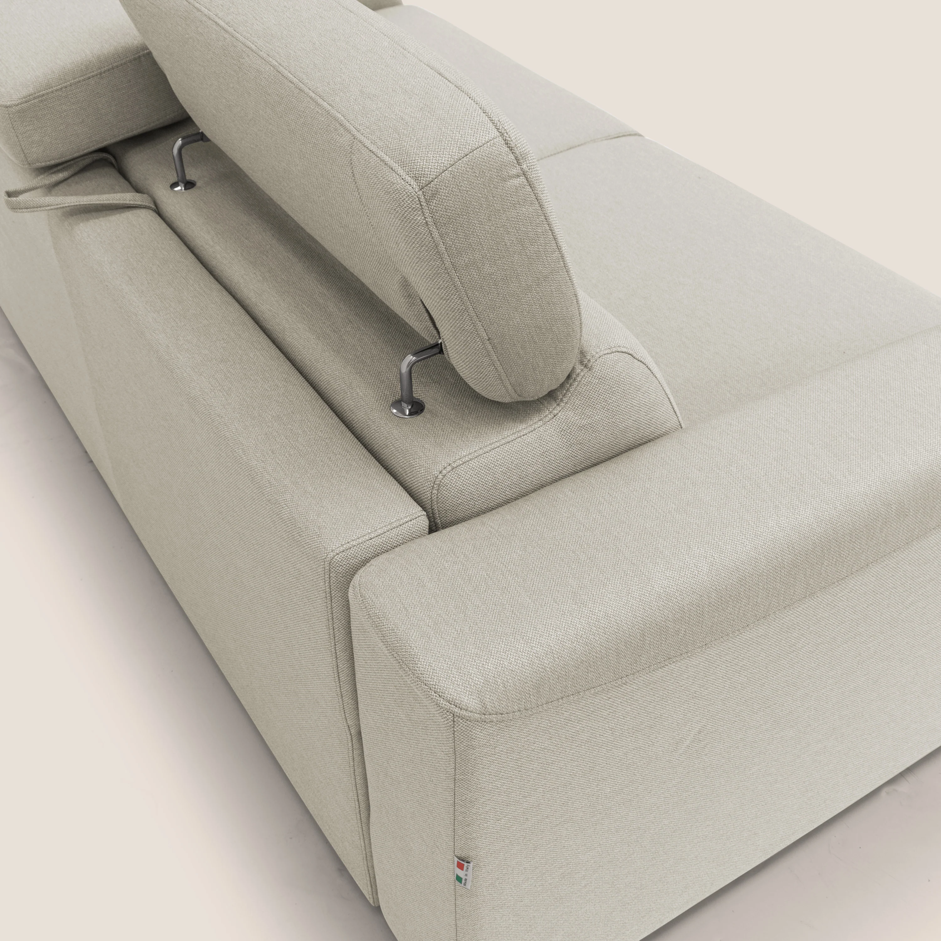 Poseidon canapé lit convertible + RELAX électrique en tissu imperméable détachable T05 crème - Image 12