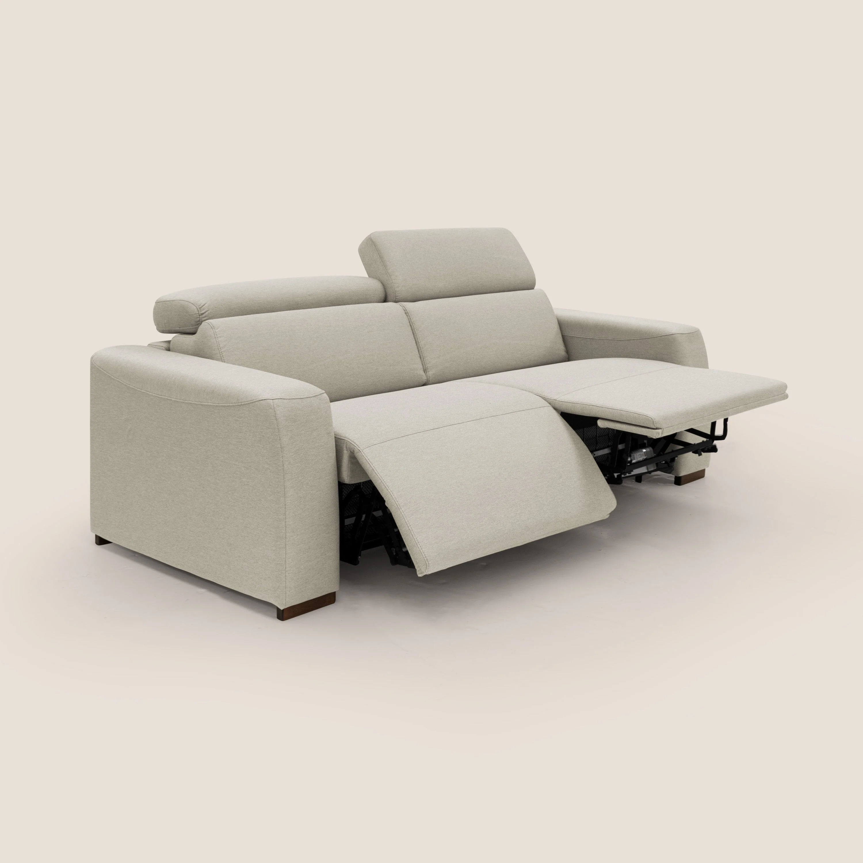 Poseidon canapé lit convertible + RELAX électrique en tissu imperméable détachable T05 crème - Image 5