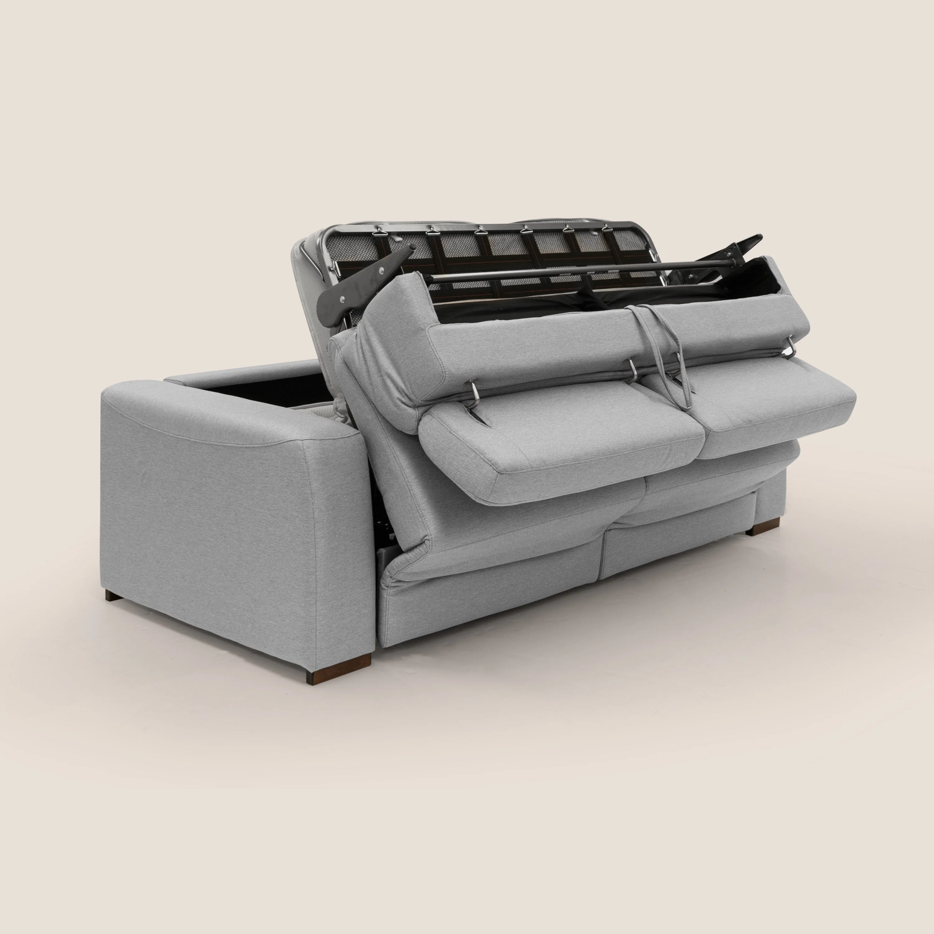 Poseidon canapé lit convertible + RELAX électrique en tissu imperméable détachable T05 gris - Image 3