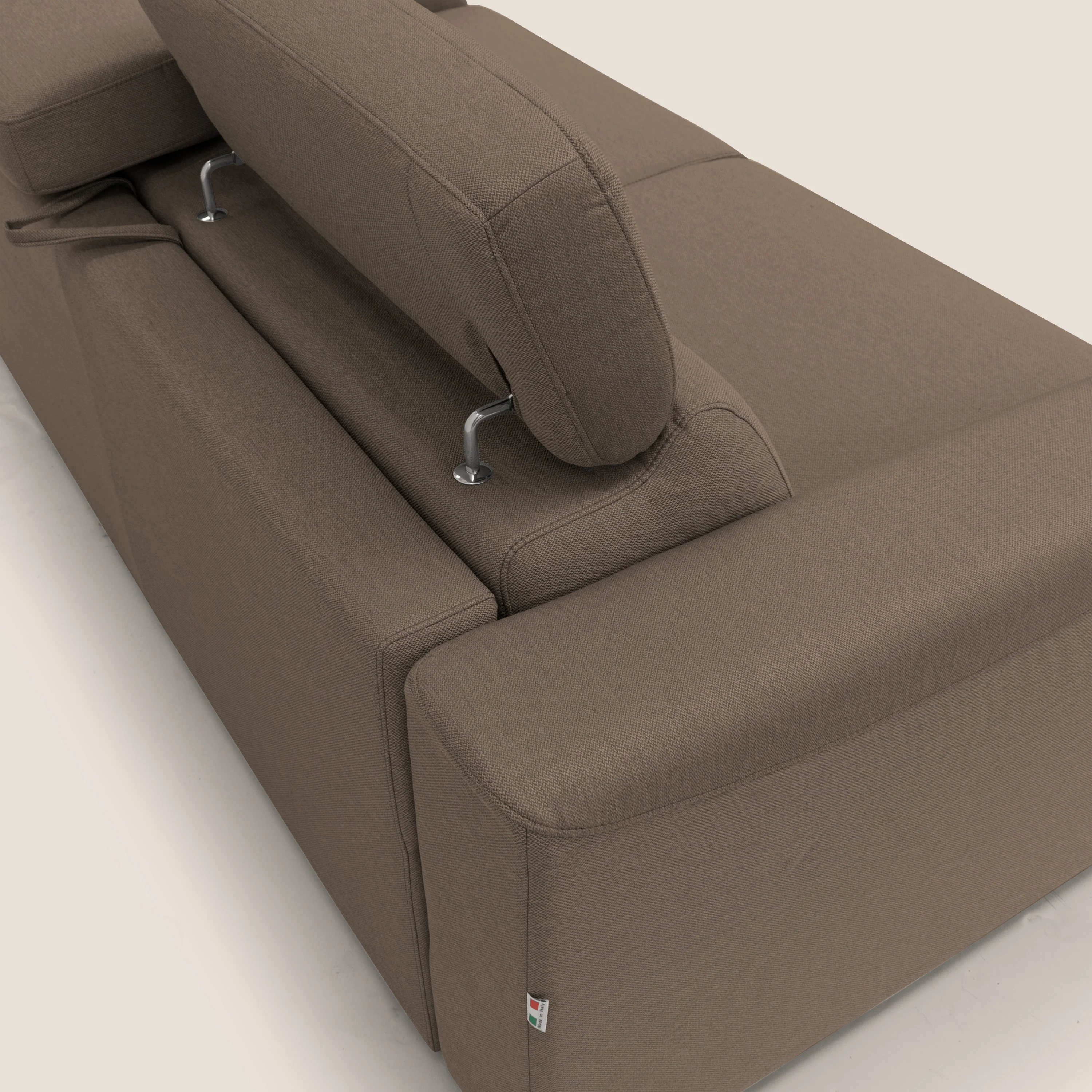 Poseidon canapé lit convertible + RELAX électrique en tissu imperméable détachable T05 marron - Image 12
