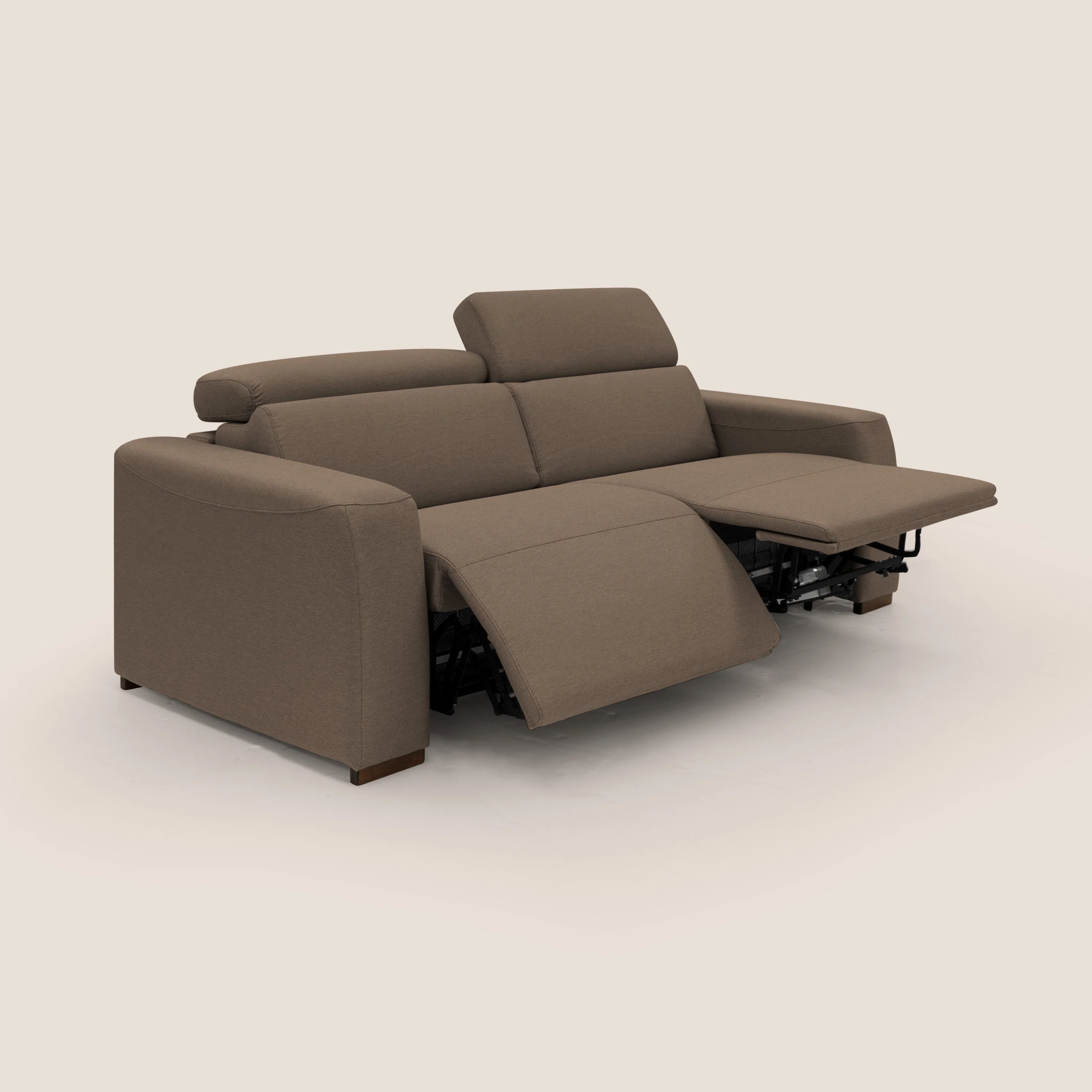 Poseidon canapé lit convertible + RELAX électrique en tissu imperméable détachable T05 marron - Image 5