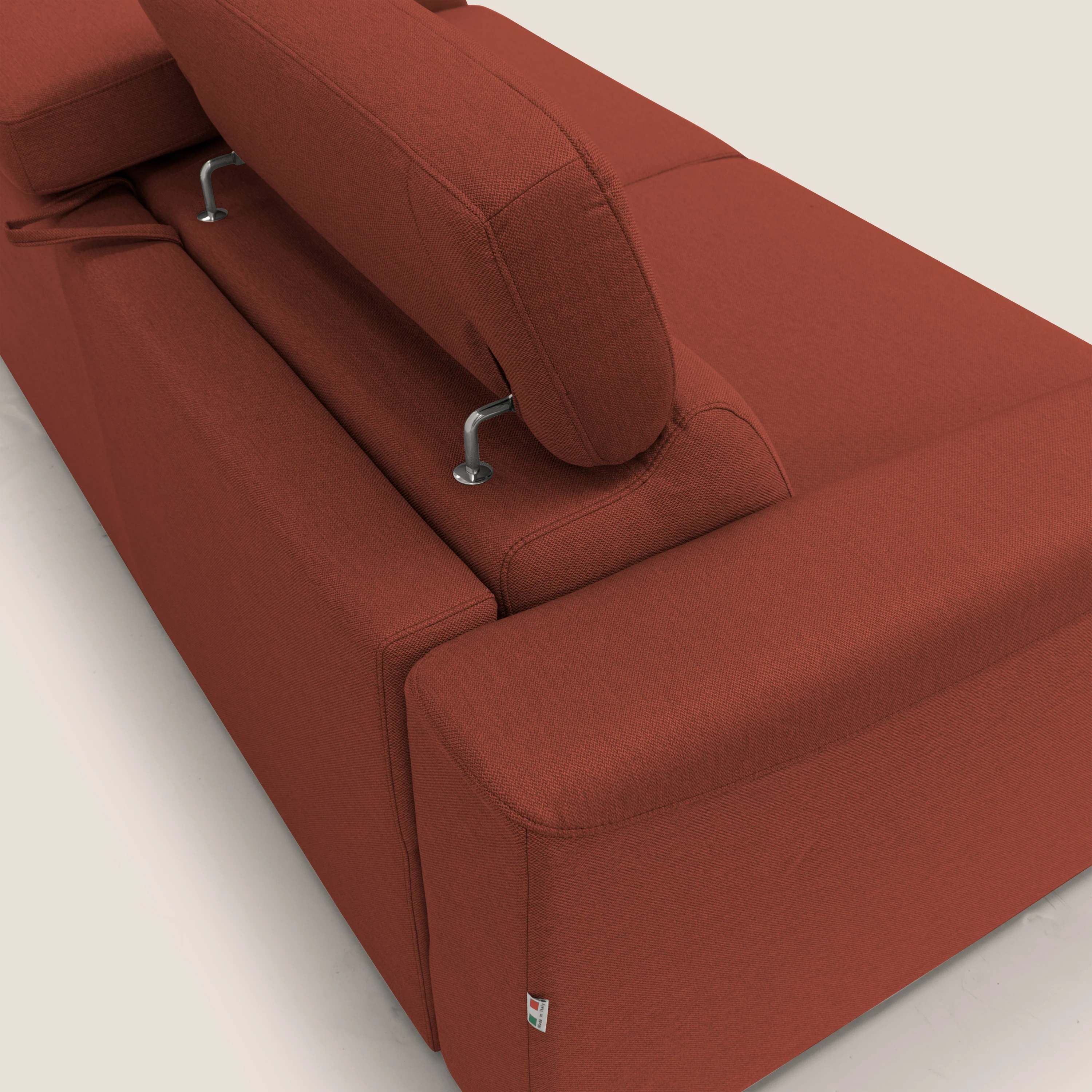 Poseidon canapé lit convertible + RELAX électrique en tissu imperméable détachable T05 rouge - Image 12