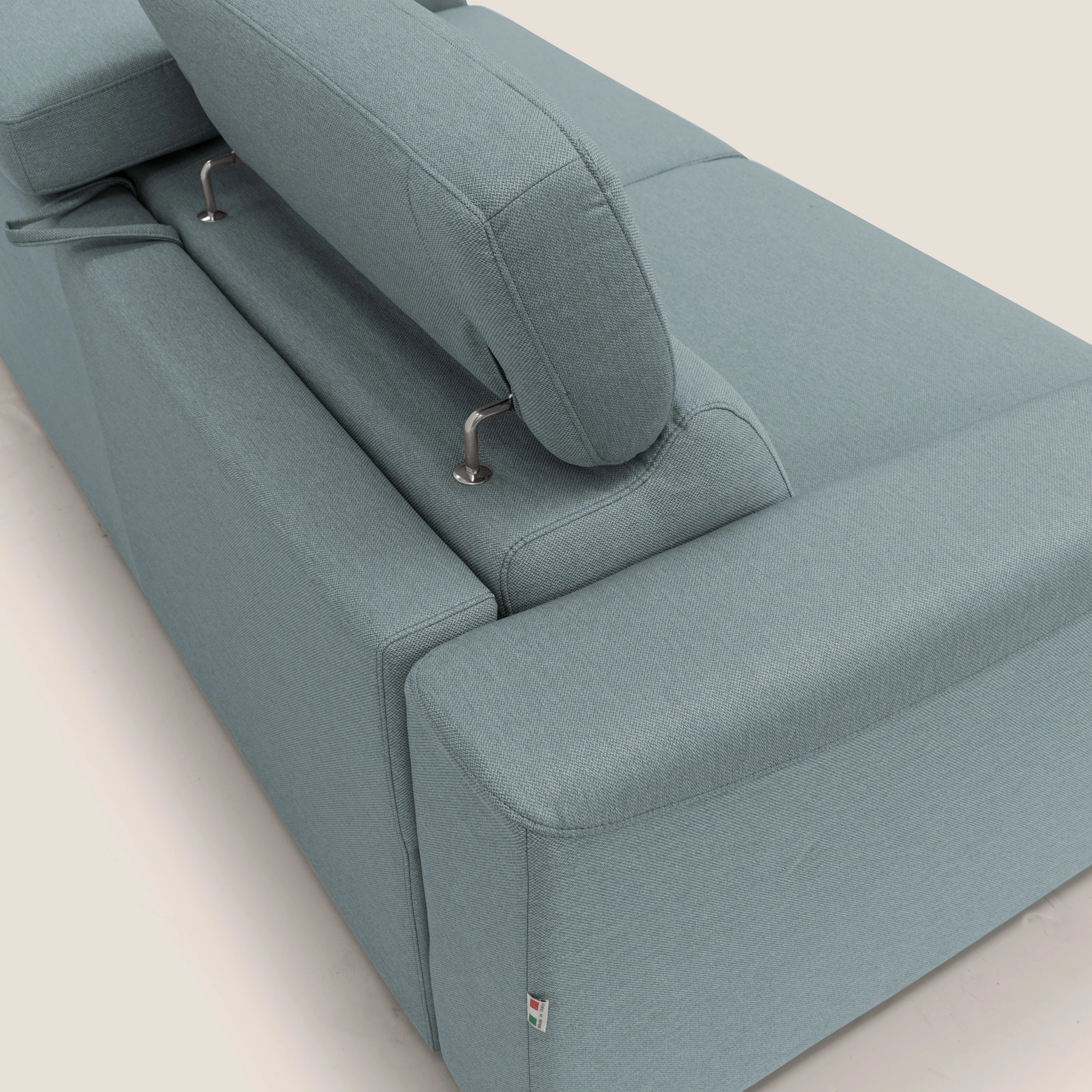 Poseidon canapé lit convertible + RELAX électrique en tissu imperméable détachable T05 sucre glace - Image 12