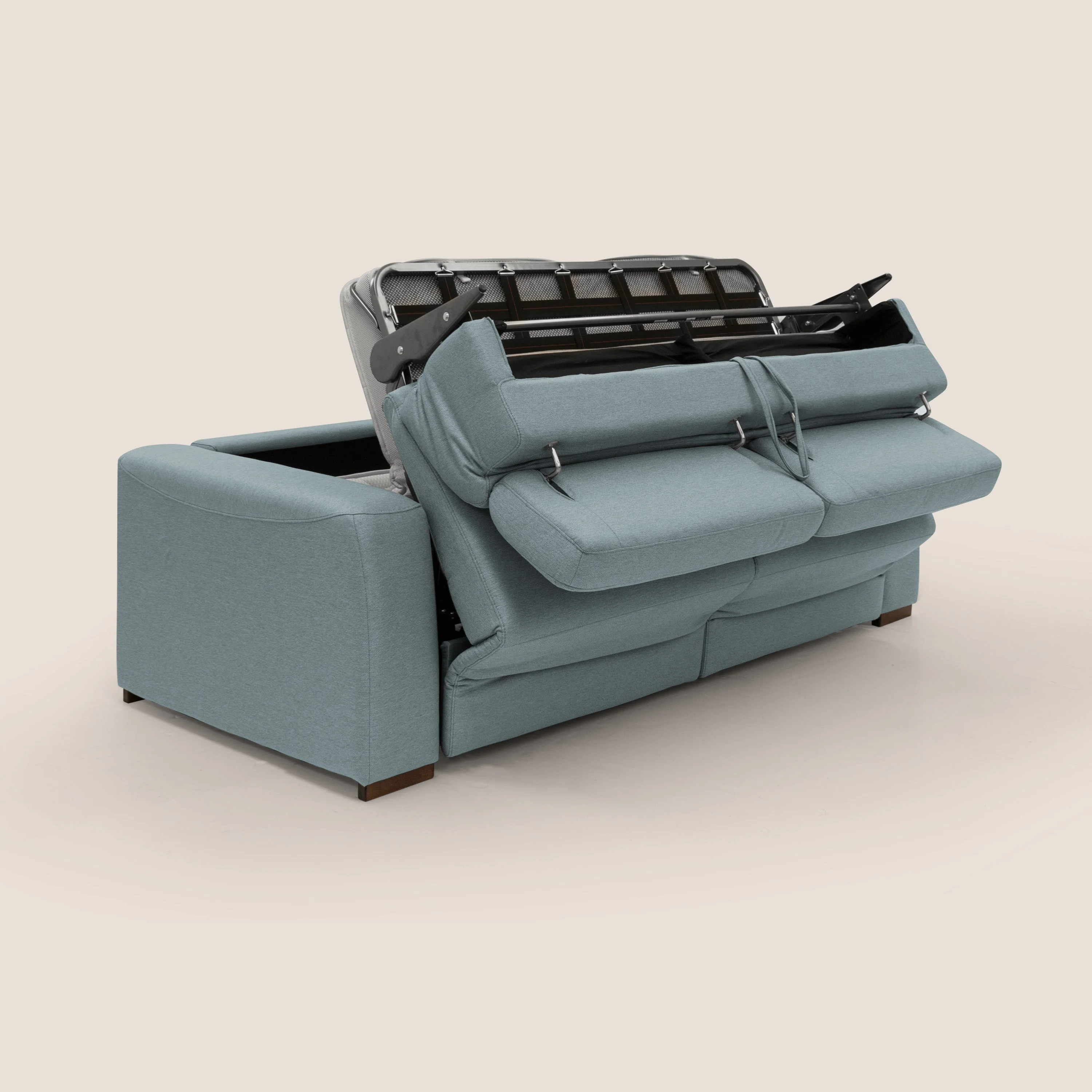 Poseidon canapé lit convertible + RELAX électrique en tissu imperméable détachable T05 sucre glace - Image 3