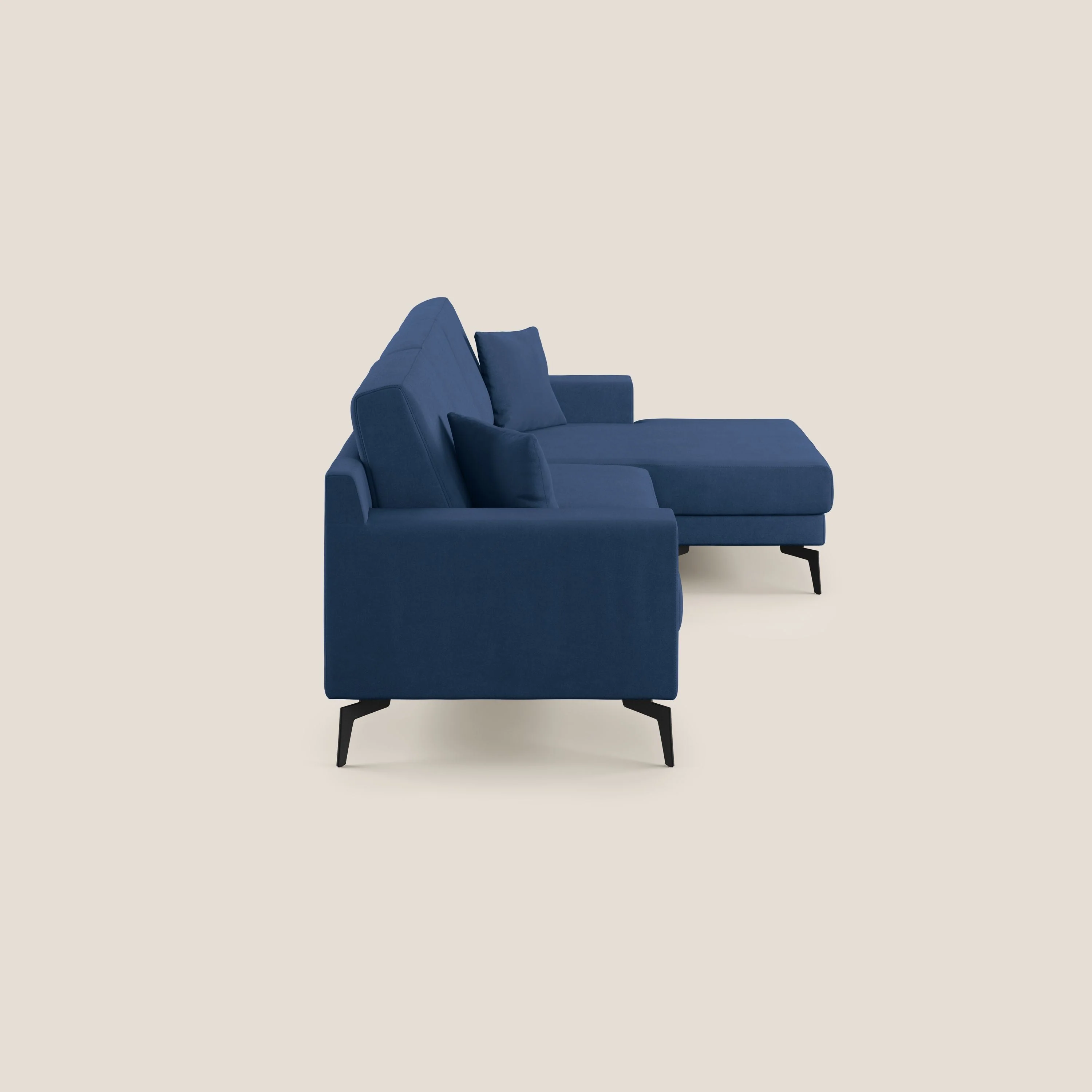 Prestige canapé d'angle moderne réversible  en microfibre détachable T11 bleu - Image 3