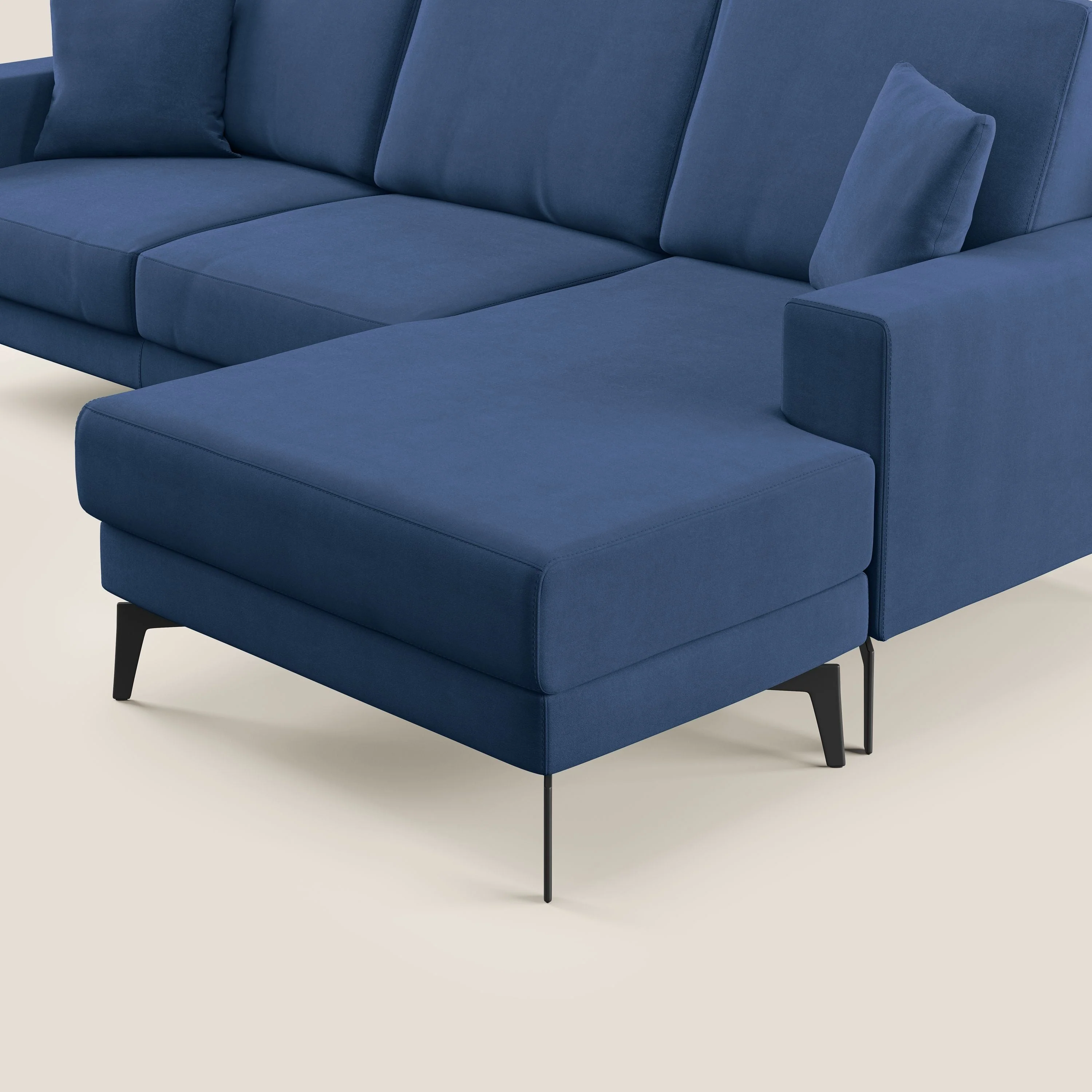 Prestige canapé d'angle moderne réversible  en microfibre détachable T11 bleu - Image 5