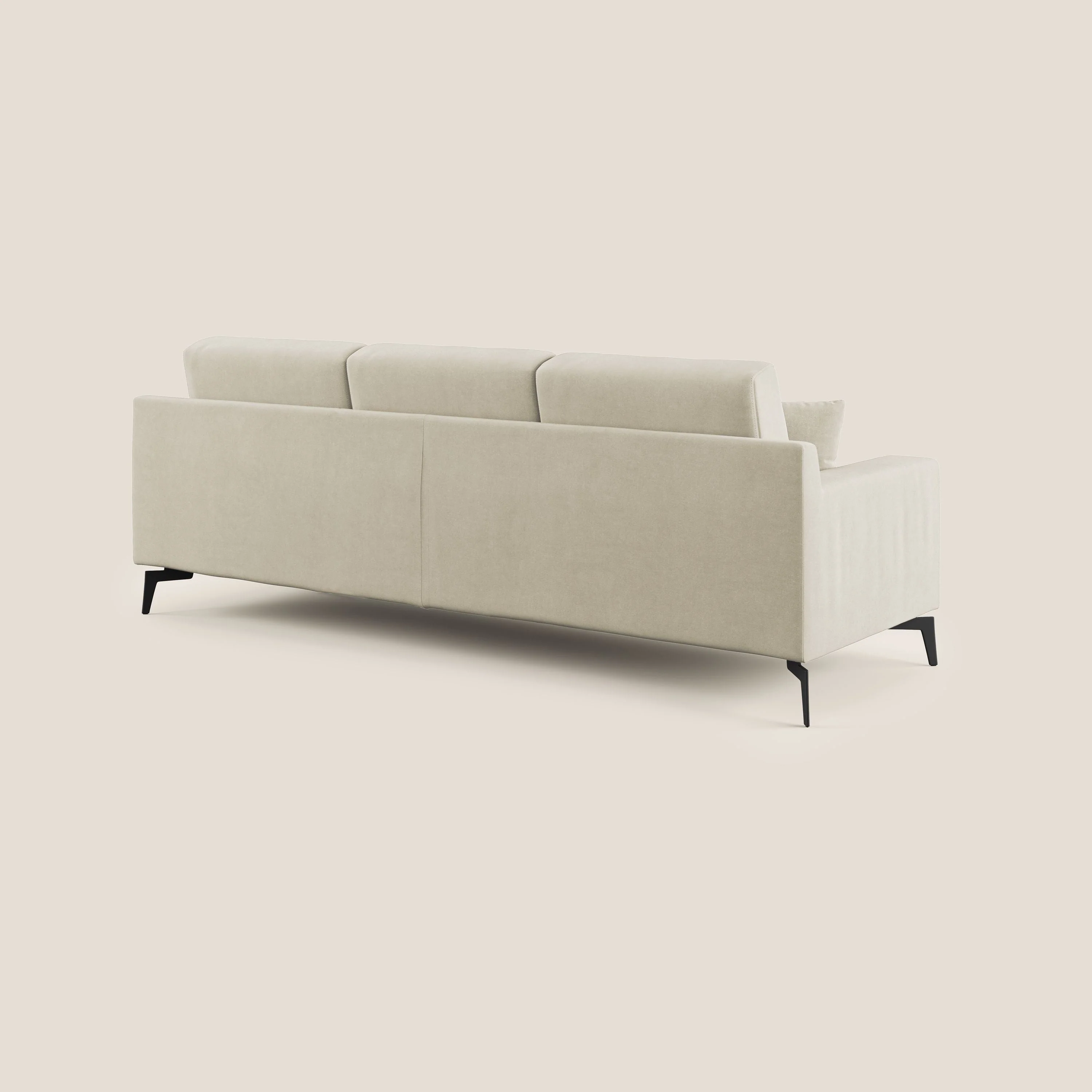 Prestige canapé d'angle moderne réversible  en microfibre détachable T11 crème - Image 4