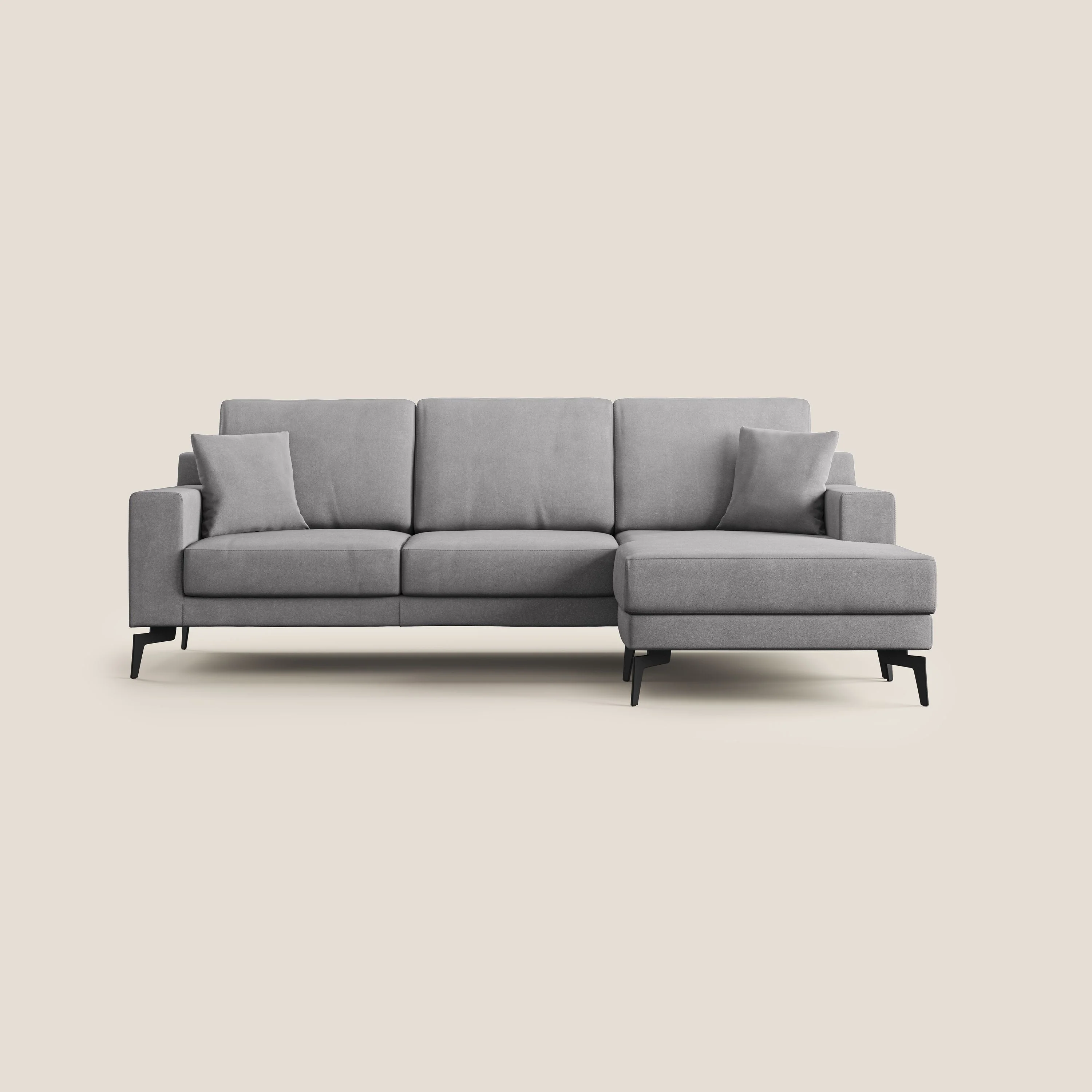 Prestige canapé d'angle moderne réversible en microfibre détachable T11 gris