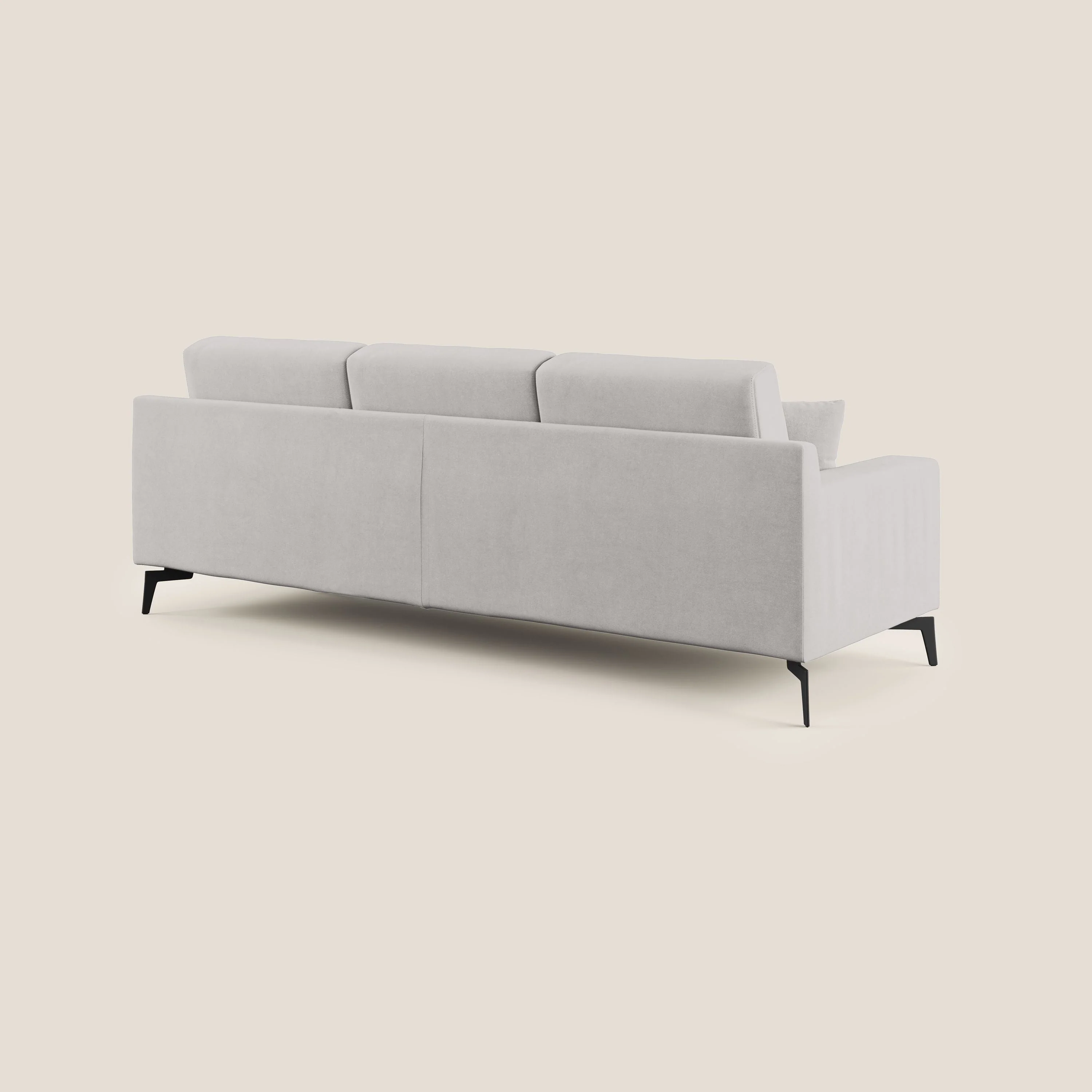 Prestige canapé d'angle moderne réversible  en microfibre détachable T11 gris clair - Image 4
