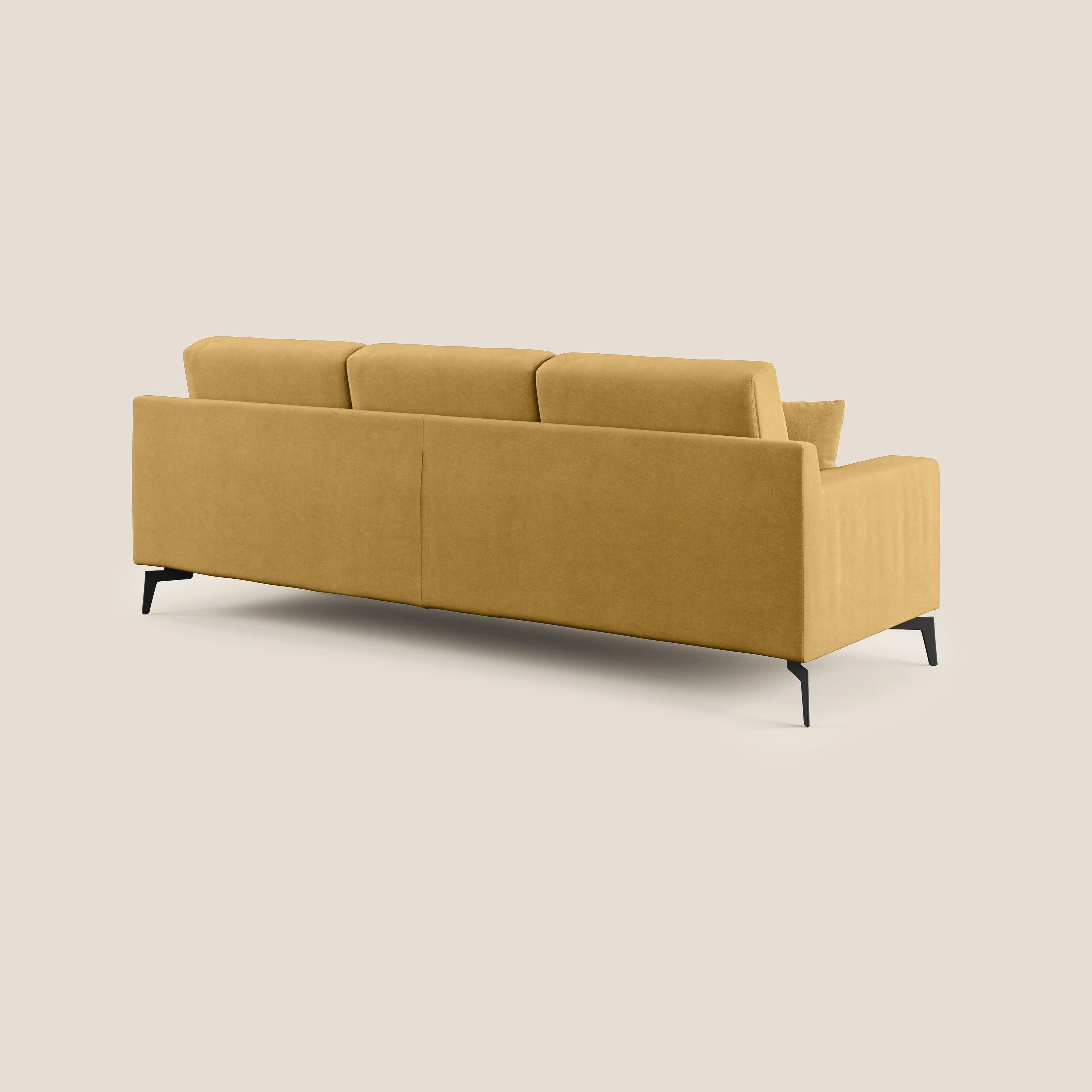 Prestige canapé d'angle moderne réversible en microfibre détachable T11 jaune - Image 4