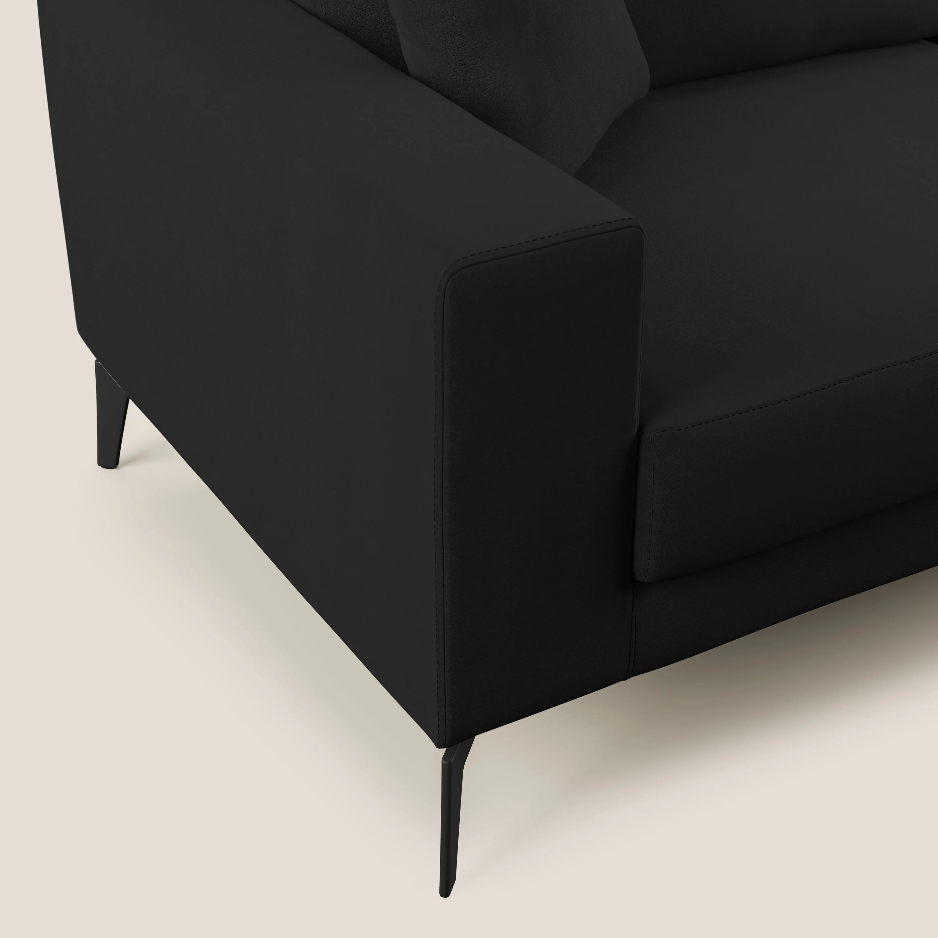 Prestige canapé d'angle moderne réversible  en microfibre détachable T11 noir - Image 6