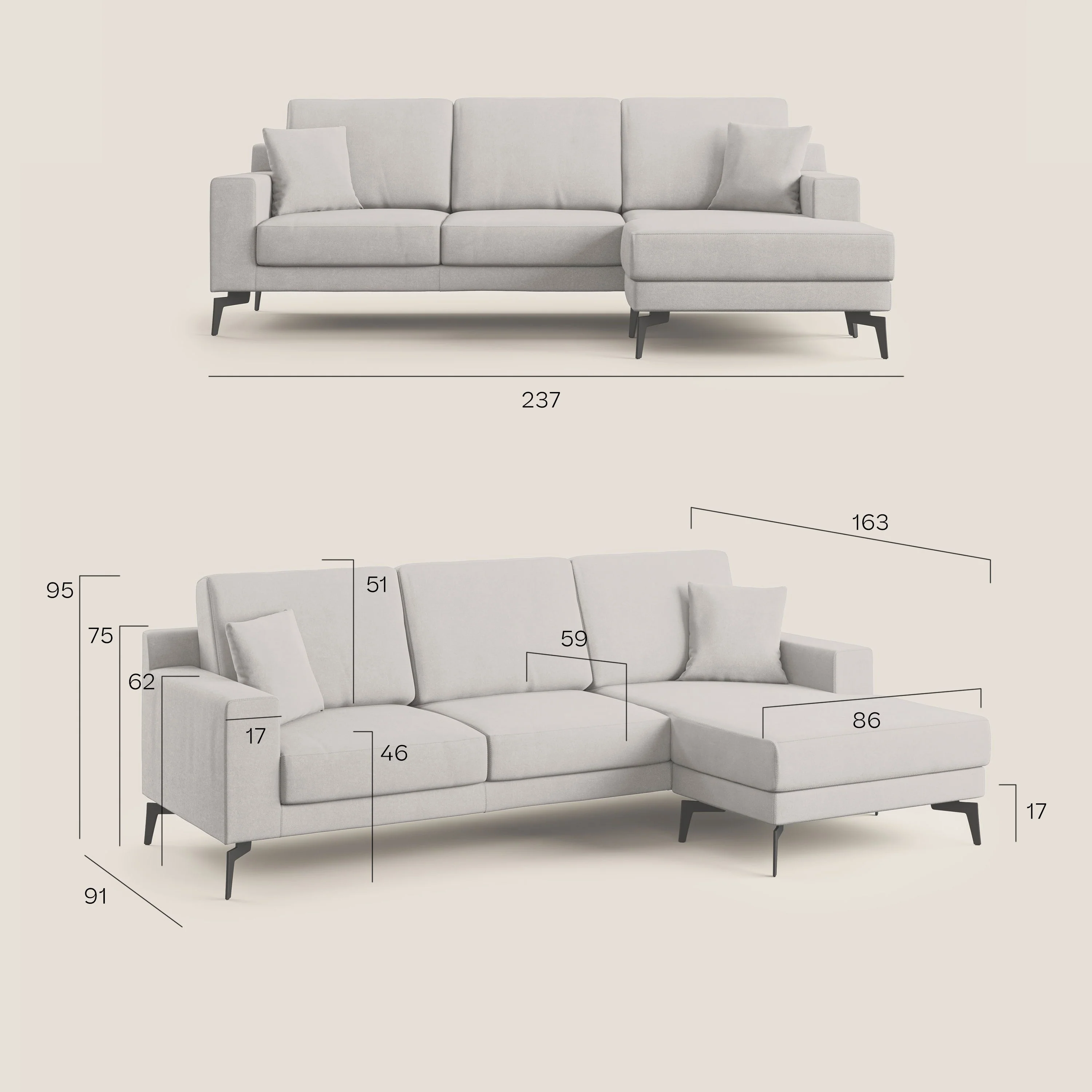 Prestige canapé d'angle moderne réversible  en microfibre détachable T11 rouge - Image 10