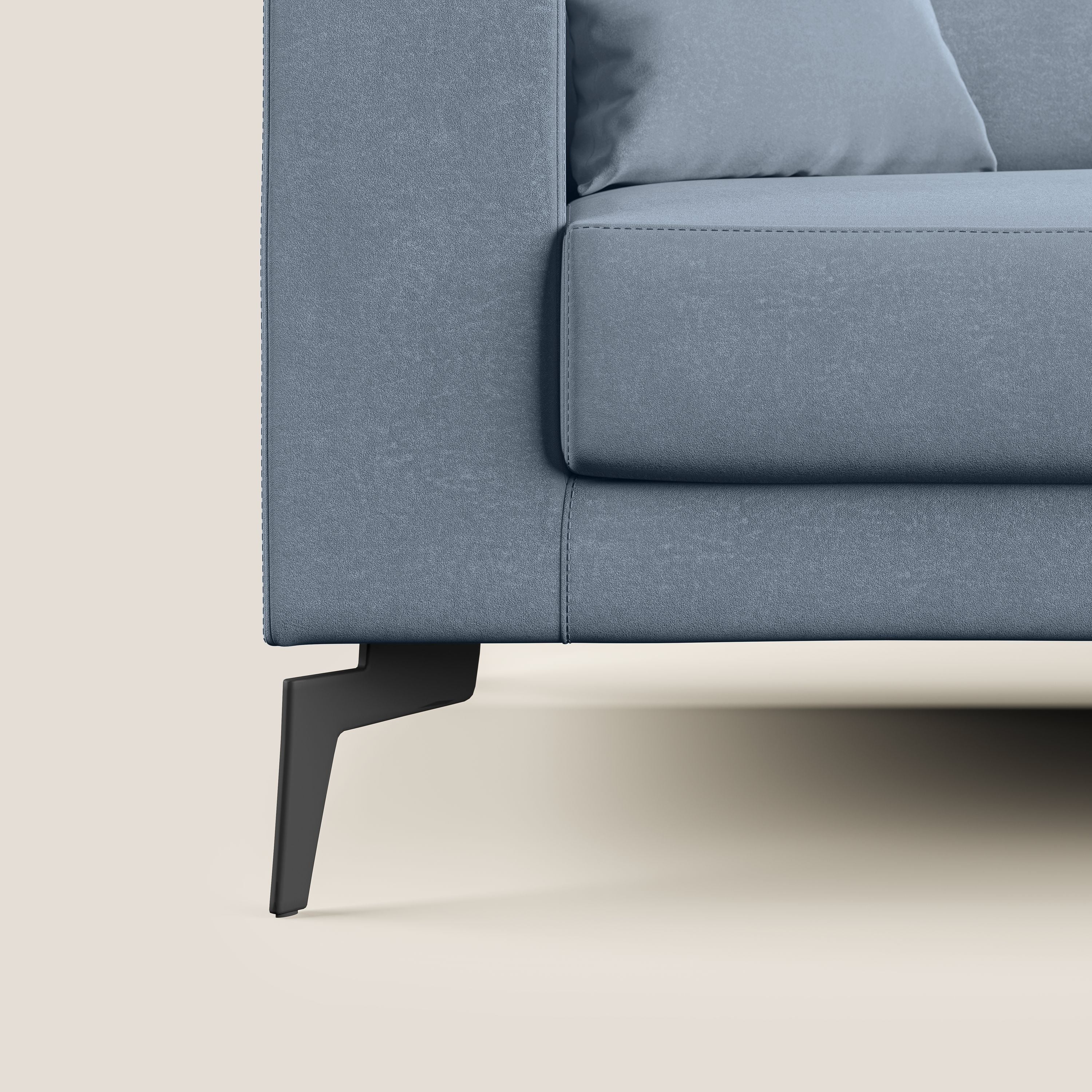 Prestige canapé d'angle moderne réversible  en microfibre détachable T11 sucre glace - Image 7