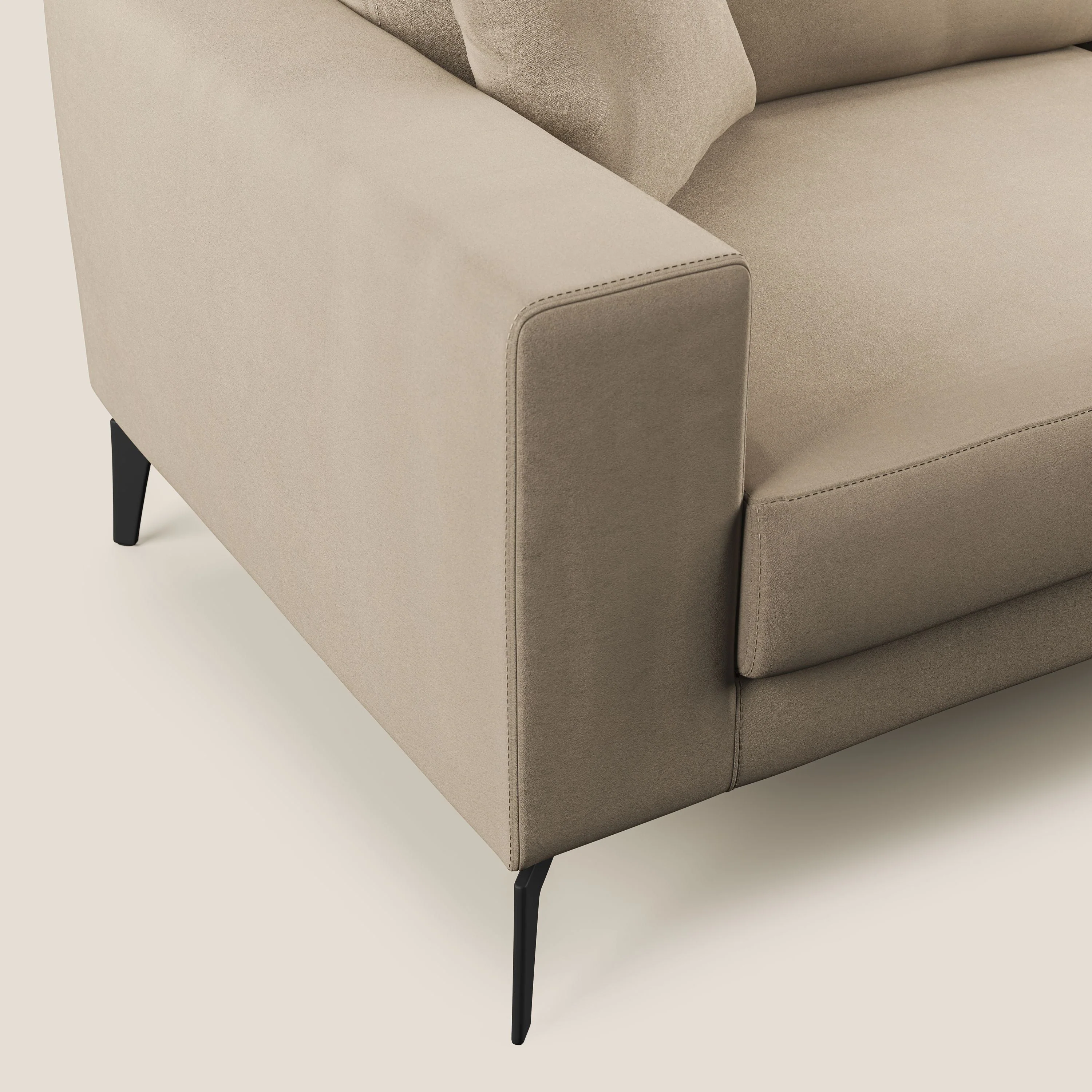 Prestige canapé d'angle moderne réversible  en microfibre détachable T11 Taupe tortora - Image 6