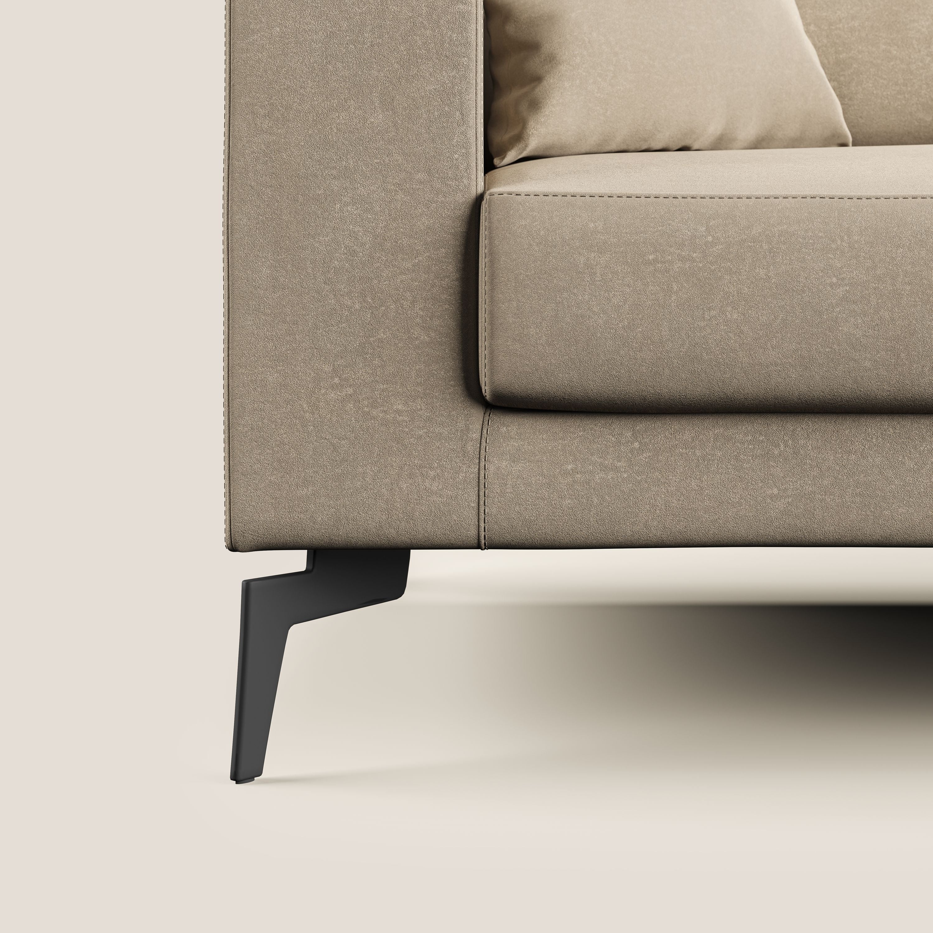 Prestige canapé d'angle moderne réversible  en microfibre détachable T11 Taupe tortora - Image 7