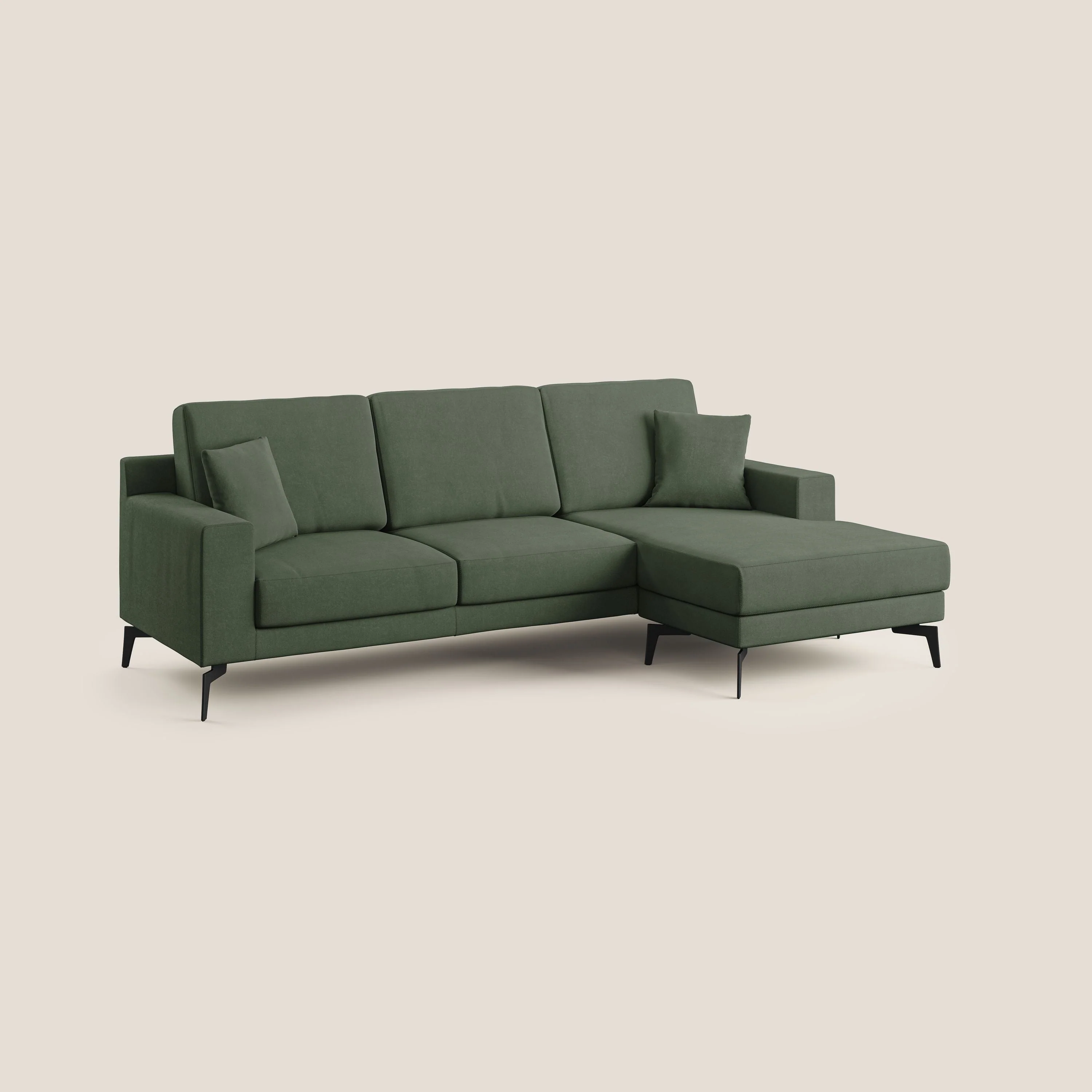 Prestige canapé d'angle moderne réversible  en microfibre détachable T11 vert - Image 2