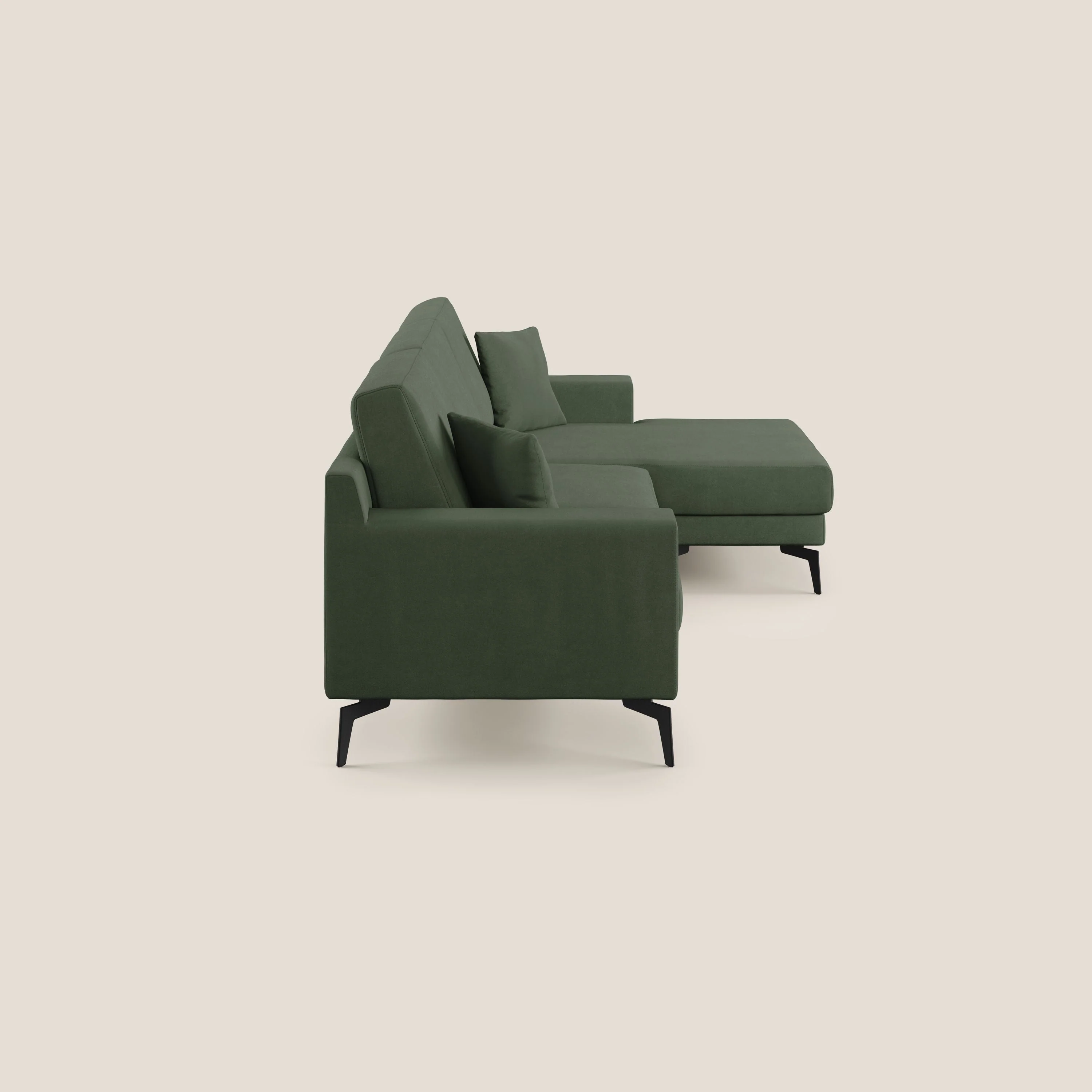 Prestige canapé d'angle moderne réversible  en microfibre détachable T11 vert - Image 3