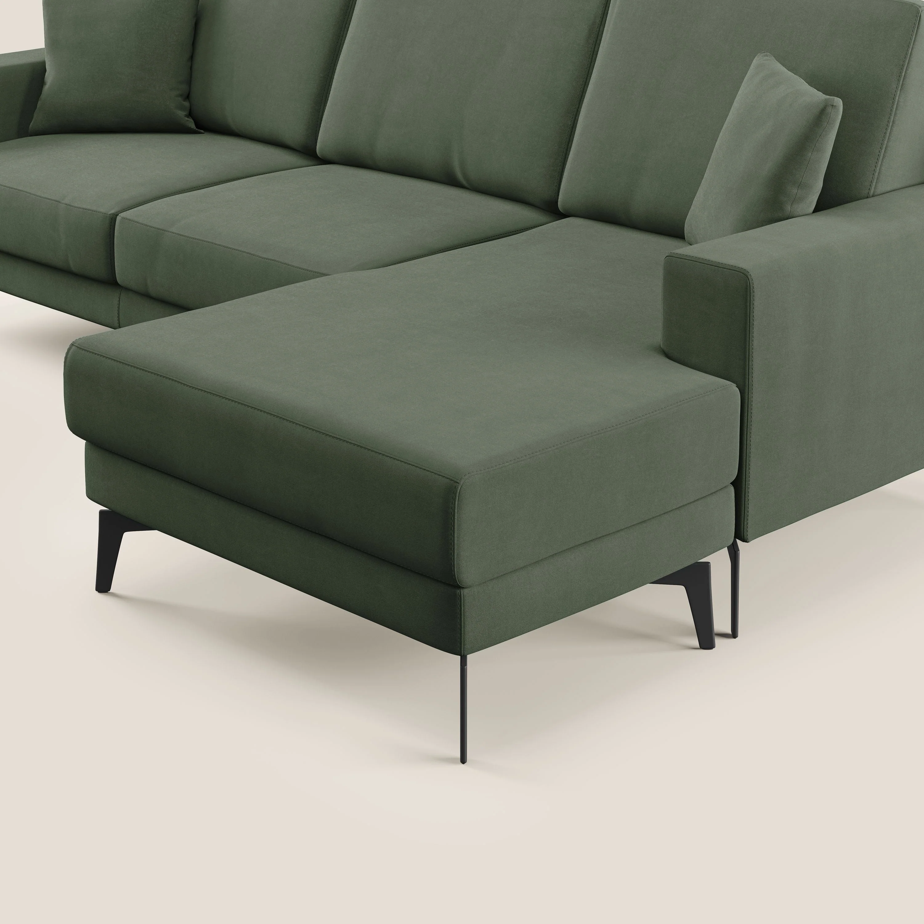 Prestige canapé d'angle moderne réversible  en microfibre détachable T11 vert - Image 5