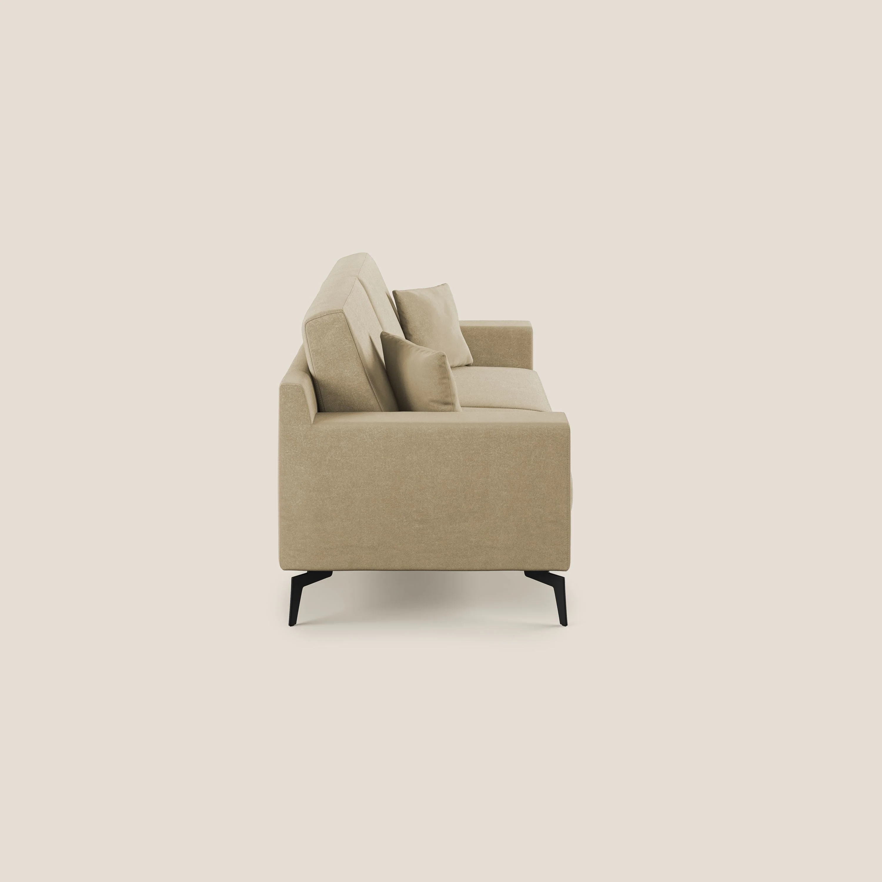 Prestige canapé moderne en microfibre détachable T11 beige - Image 4