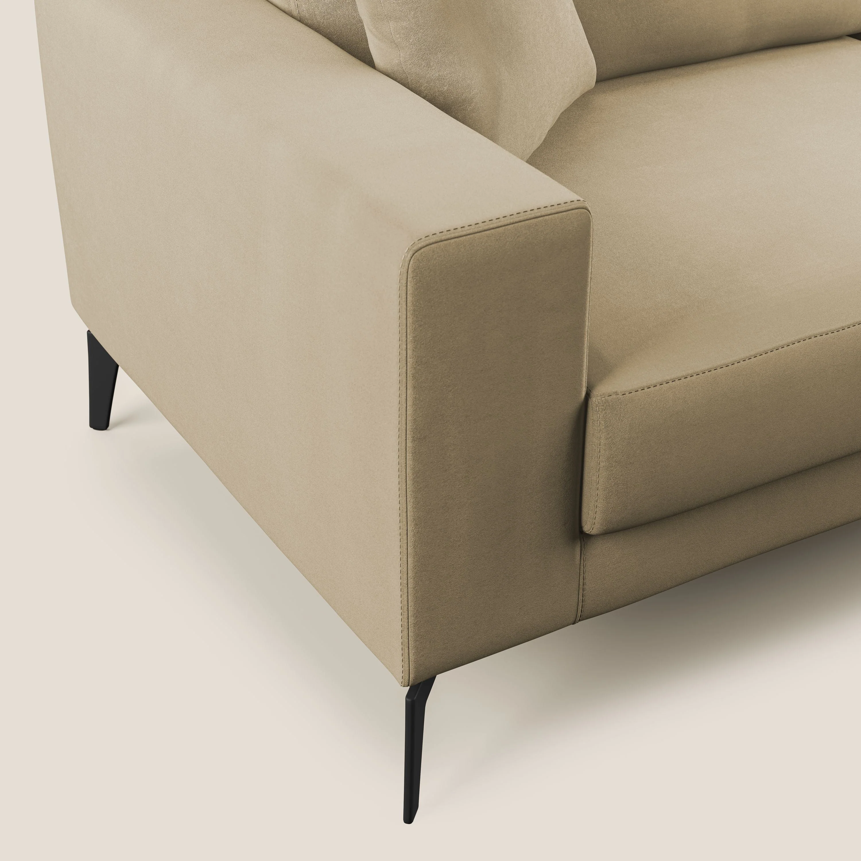Prestige canapé moderne en microfibre détachable T11 beige - Image 6
