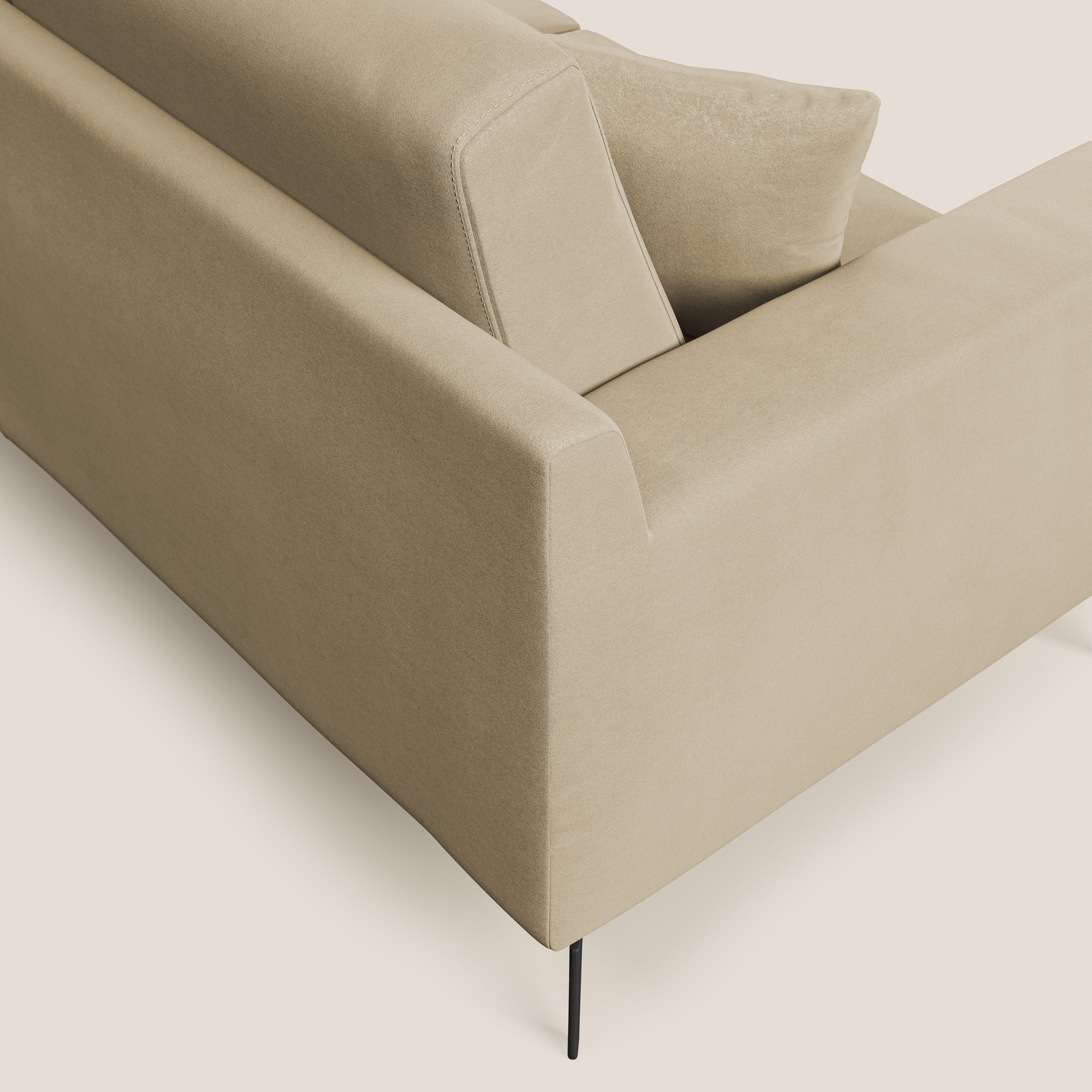 Prestige canapé moderne en microfibre détachable T11 beige - Image 7