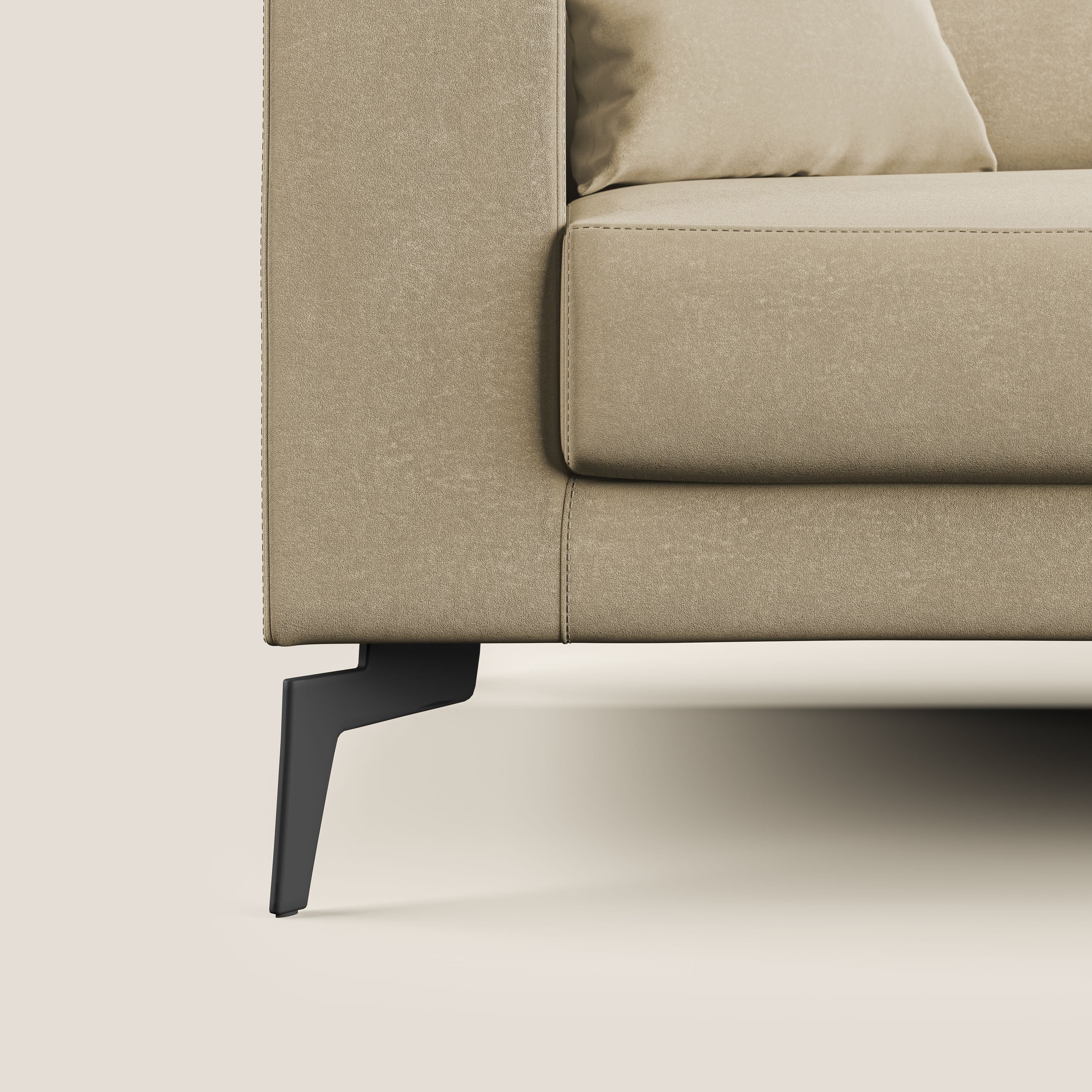 Prestige canapé moderne en microfibre détachable T11 beige - Image 8