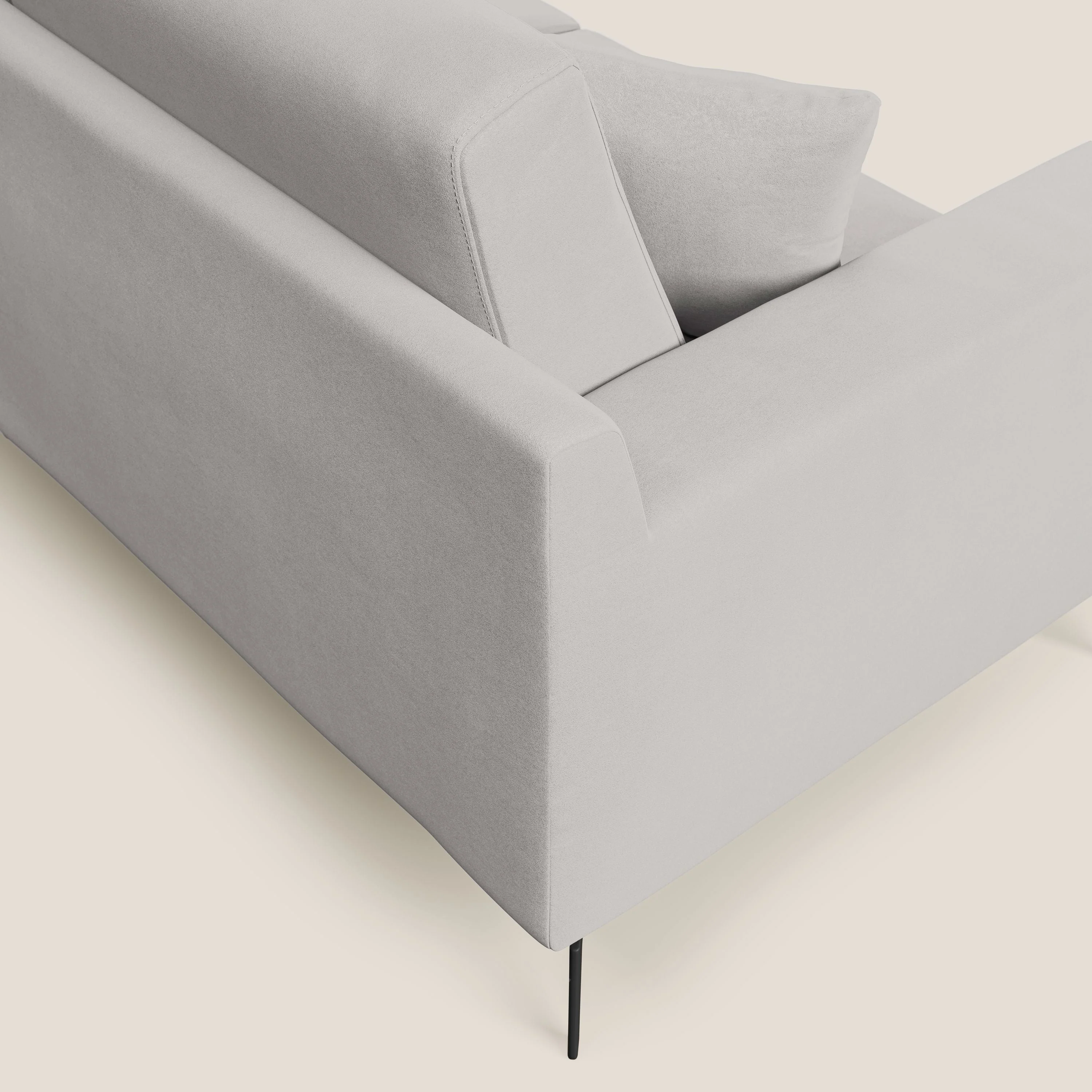 Prestige canapé moderne en microfibre détachable T11 gris clair - Image 6